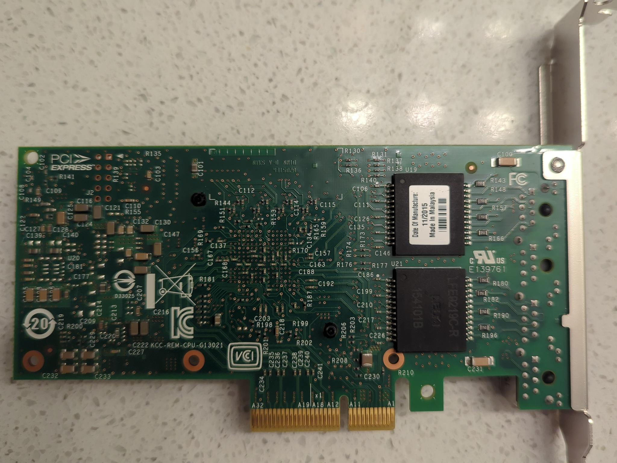 Intel i350 4 Port 1Gbps Adapter with Standard & Low Profile Brackets