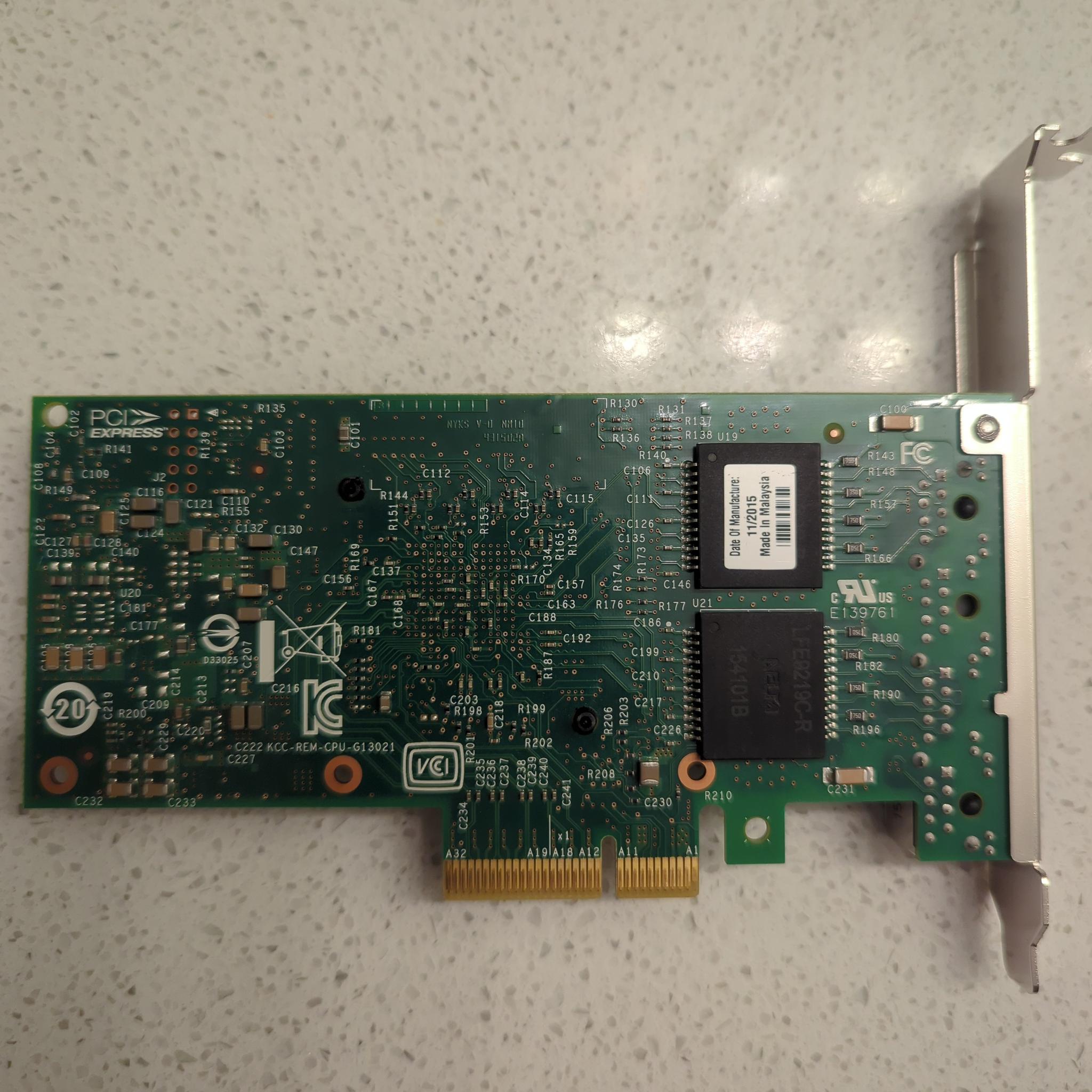 Intel i350 4 Port 1Gbps Adapter with Standard & Low Profile Brackets