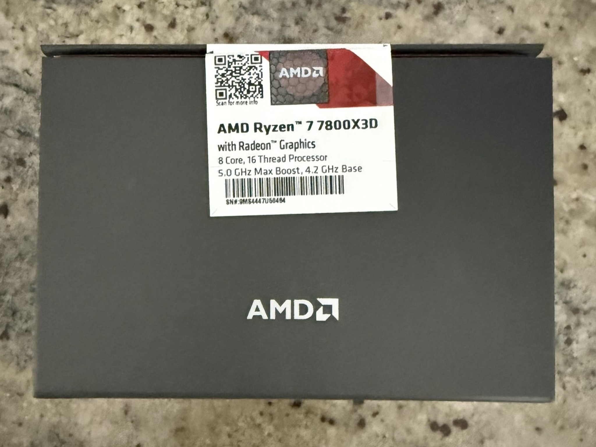 AMD Ryzen 5 7600X3D 6-Core AM5 4.7GHz 96MB L3 CPU No Heatsink