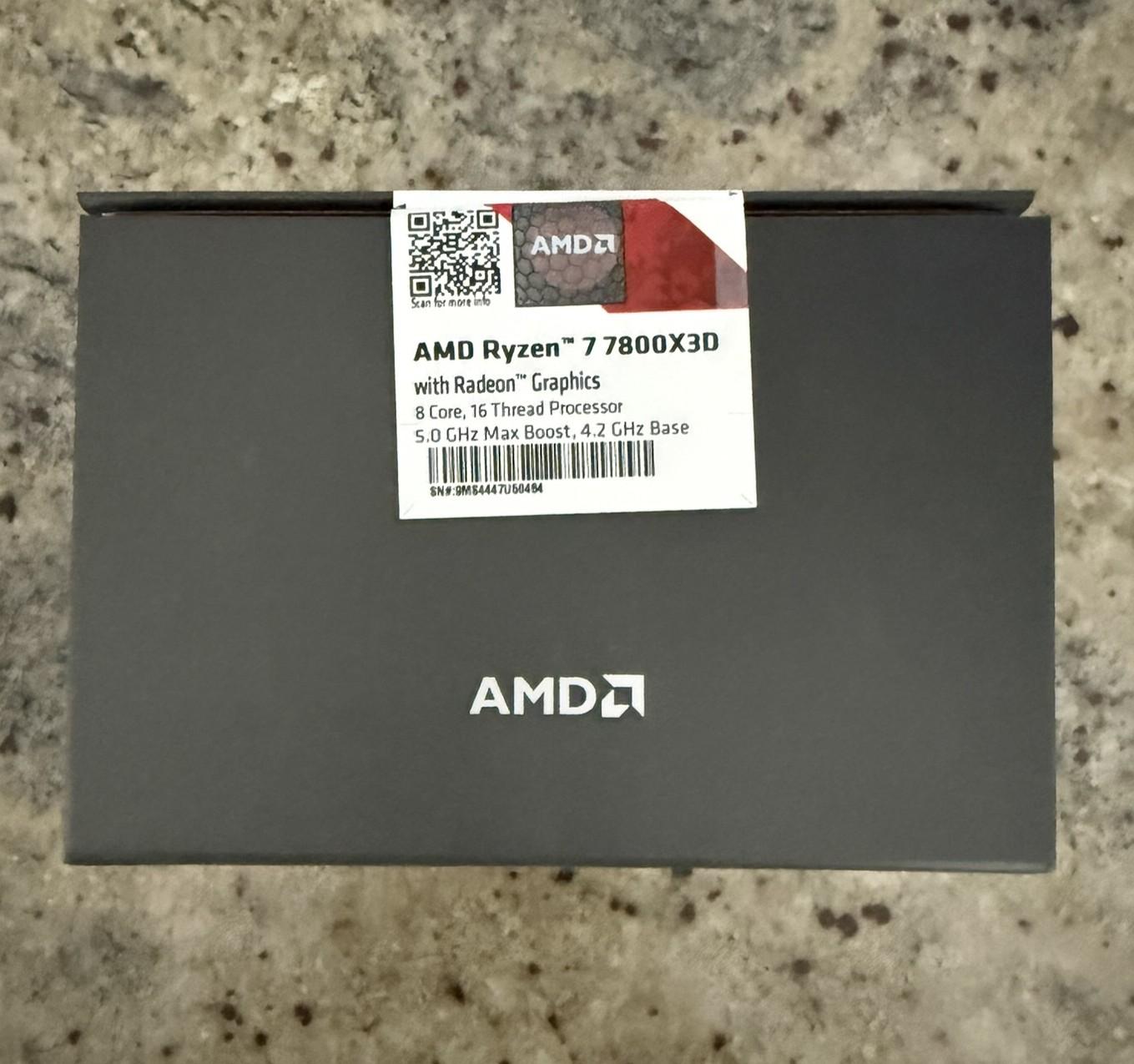 AMD Ryzen 5 7600X3D 6-Core AM5 4.7GHz 96MB L3 CPU No Heatsink
