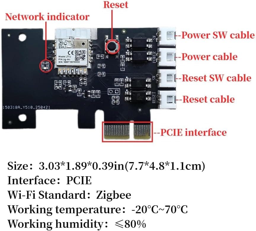 LETLINK Desktop Computer Remote Startup Card Automatic on/Off Sharing Control (WiFi Startup Card)