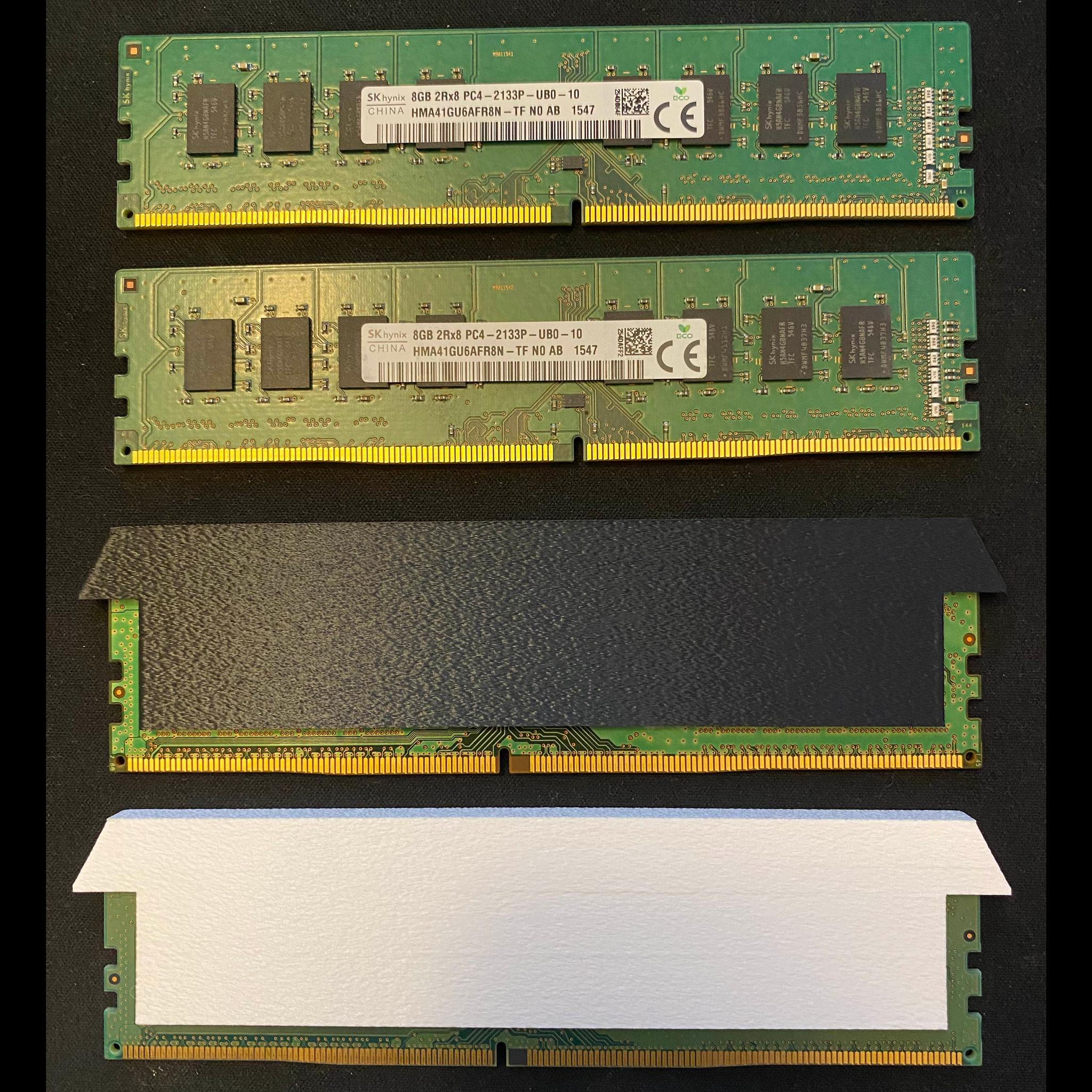 SK Hynix 16GB DDR4 Memory 2x8GB 2133MT/s w/ 3D-Printed Cover