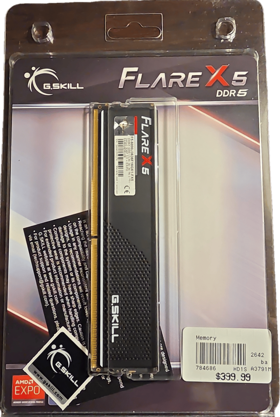 G.Skill Flare X5 16GB DDR5-6000 CL36 (1x16GB) – New, Open Box
