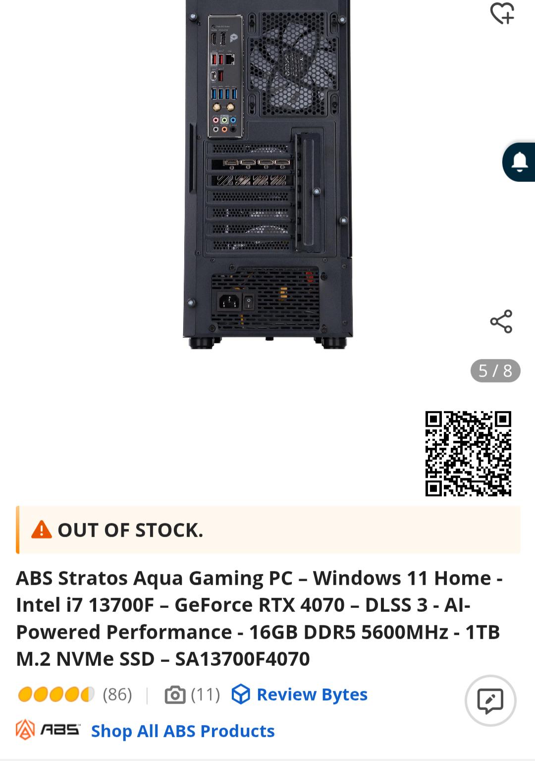 ABS Stratos Aqua Gaming PC – Windows 11 Home - Intel i7 13700F – GeForce RTX 4070