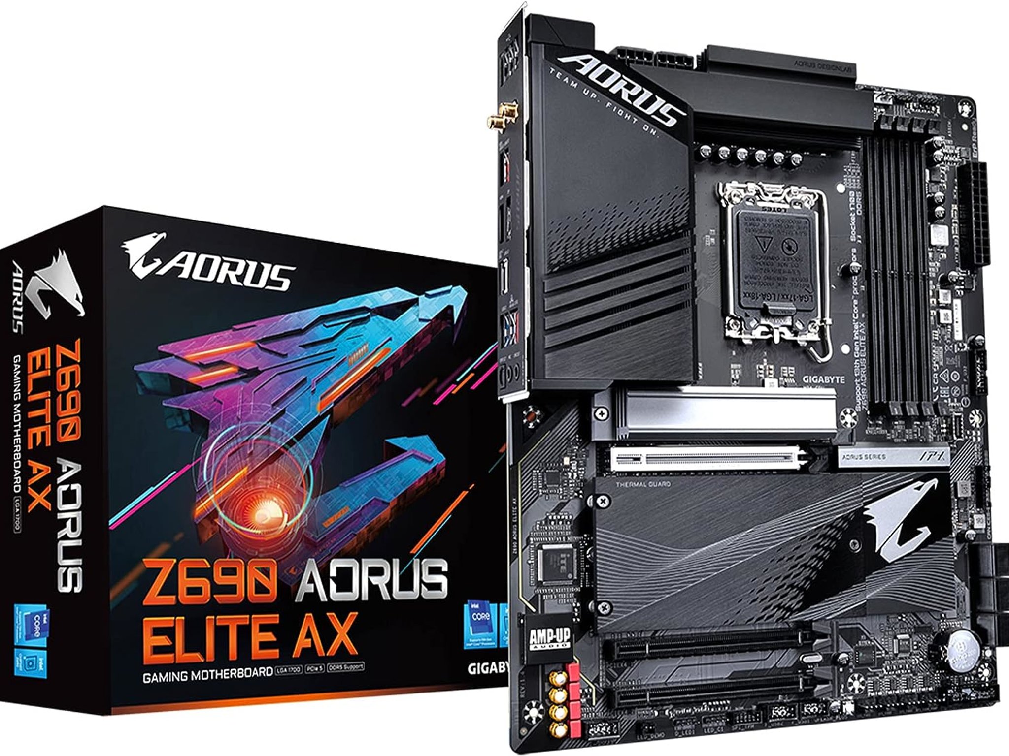 GIGABYTE Z690 AORUS Elite AX LGA 1700/ Intel Z690/ DDR5/ Quad M.2/ PCIe 5.0/WiFi 6/