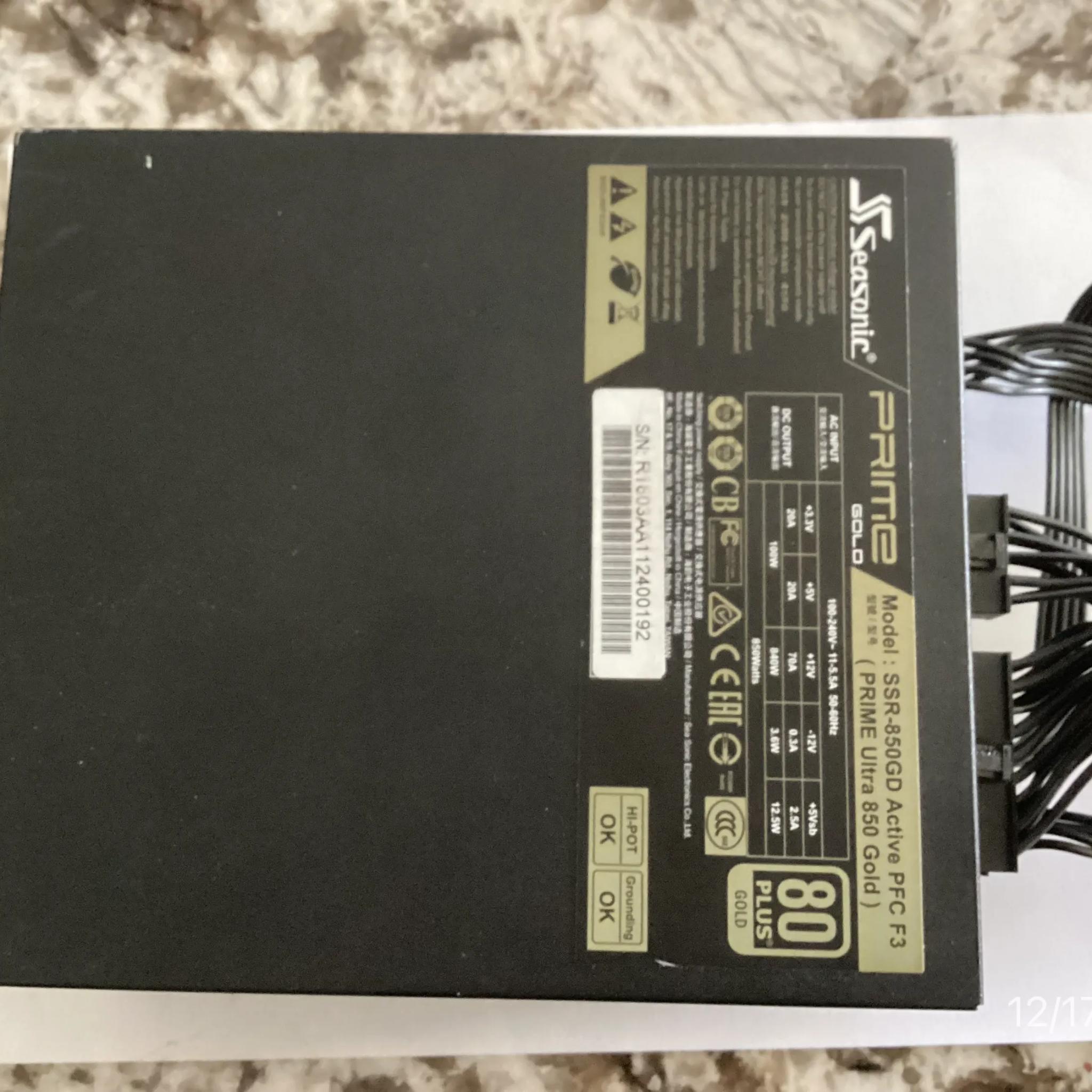 ++ NEW ++ SeaSonic PRIME GX-850, 850W 80+ Gold, Full Modular, Japanese Capacitor, 12 Yr Warranty