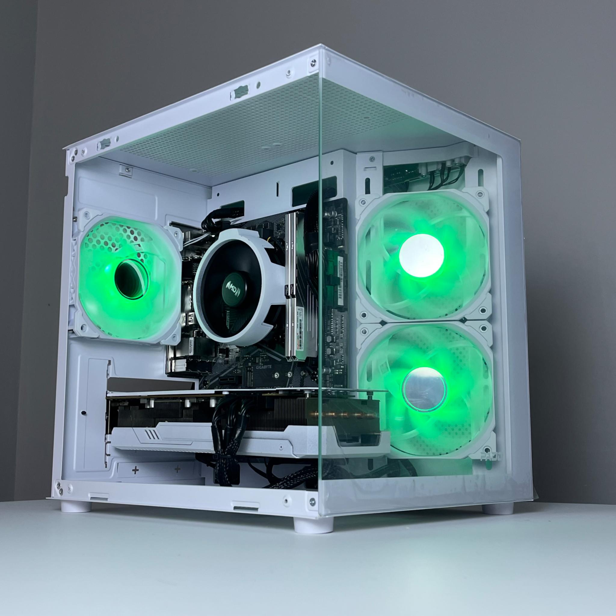 ❄️STARLIGHT ALL WHITE CUTOM GAMING PC RX 5700XT❄️