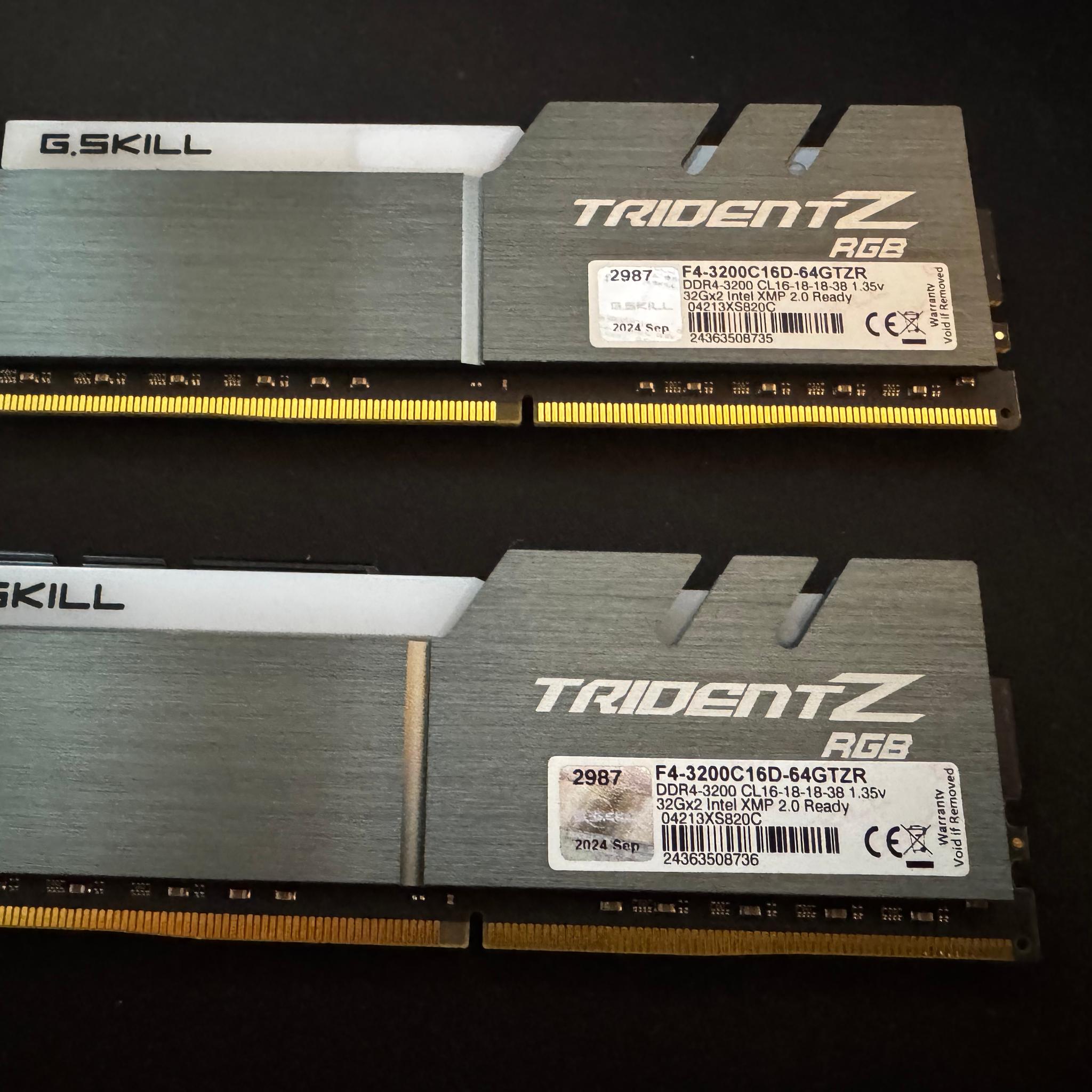 G.Skill Trident Z RGB 64GB (2x32GB) DDR4-3200 CL16