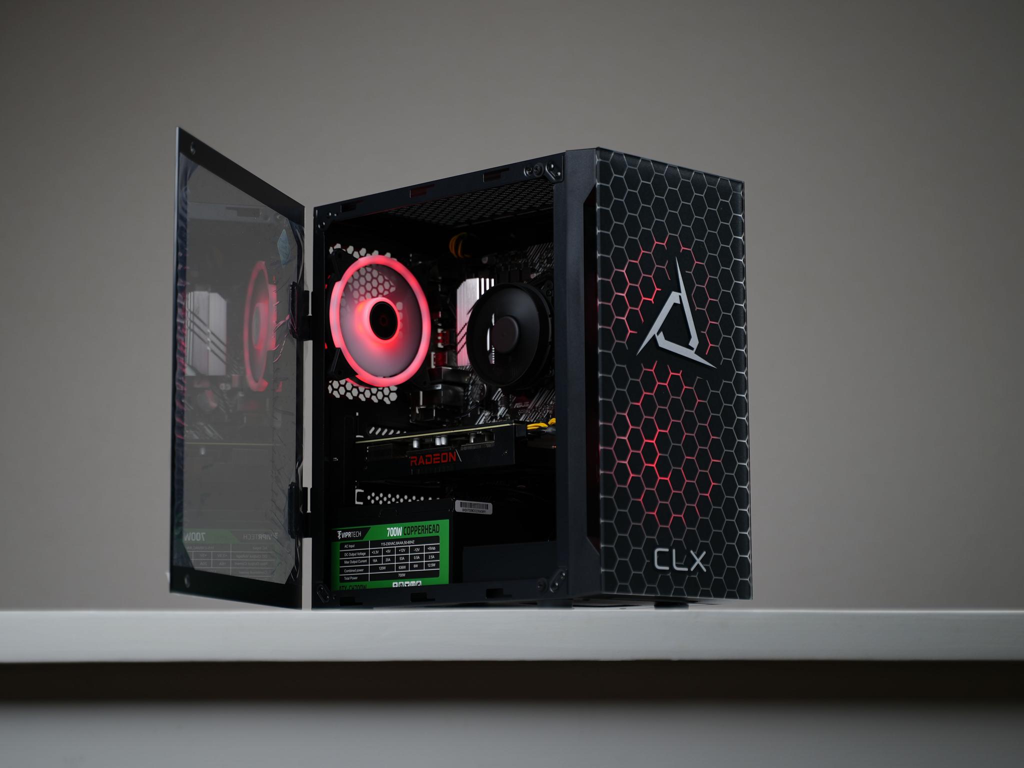 “6000FORM” RX 6600XT Ryzen 5 5600G 16GB .5TB Windows 11 PRO Gaming PC Powerhouse
