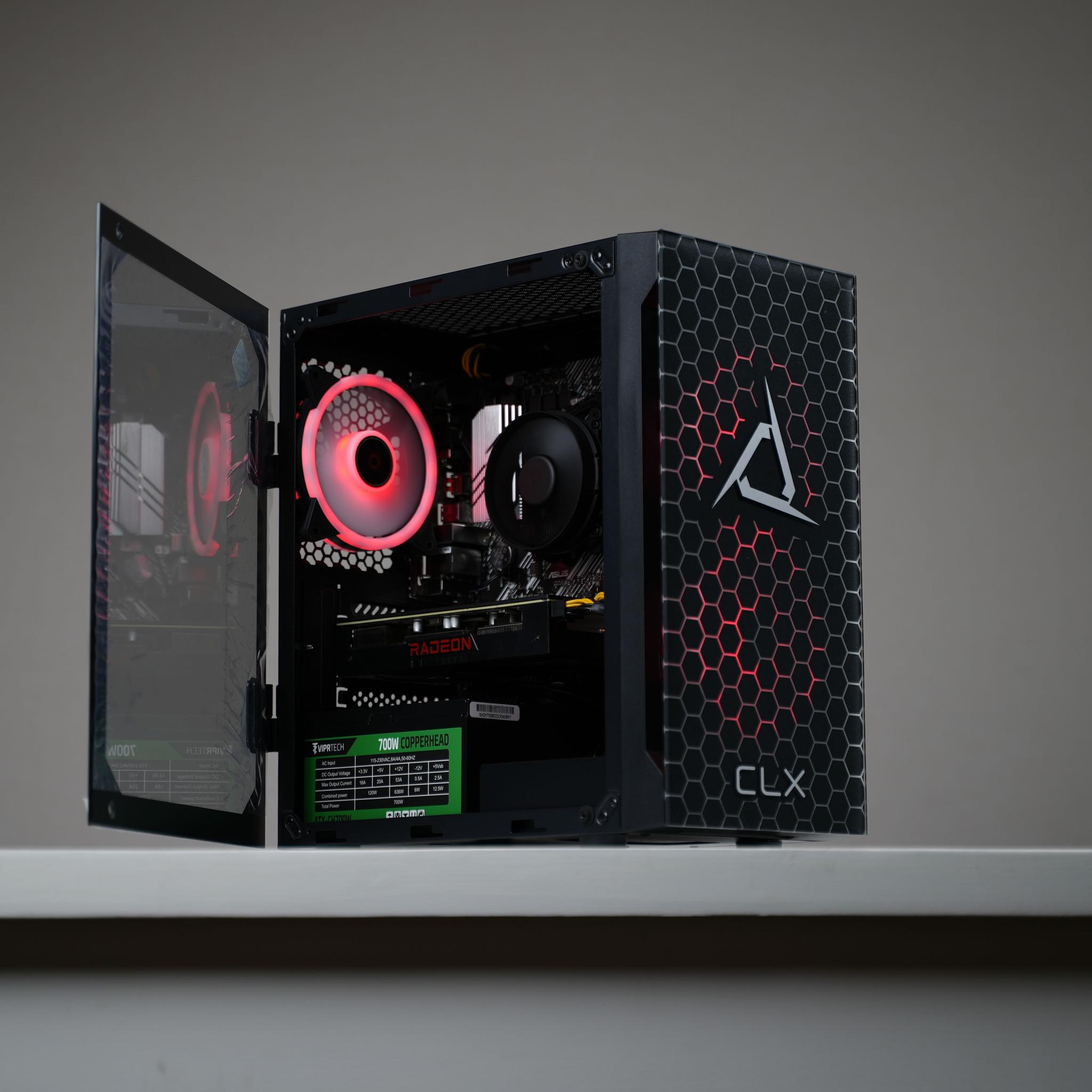 “6000FORM” RX 6600XT Ryzen 5 5600G 16GB .5TB Windows 11 PRO Gaming PC Powerhouse
