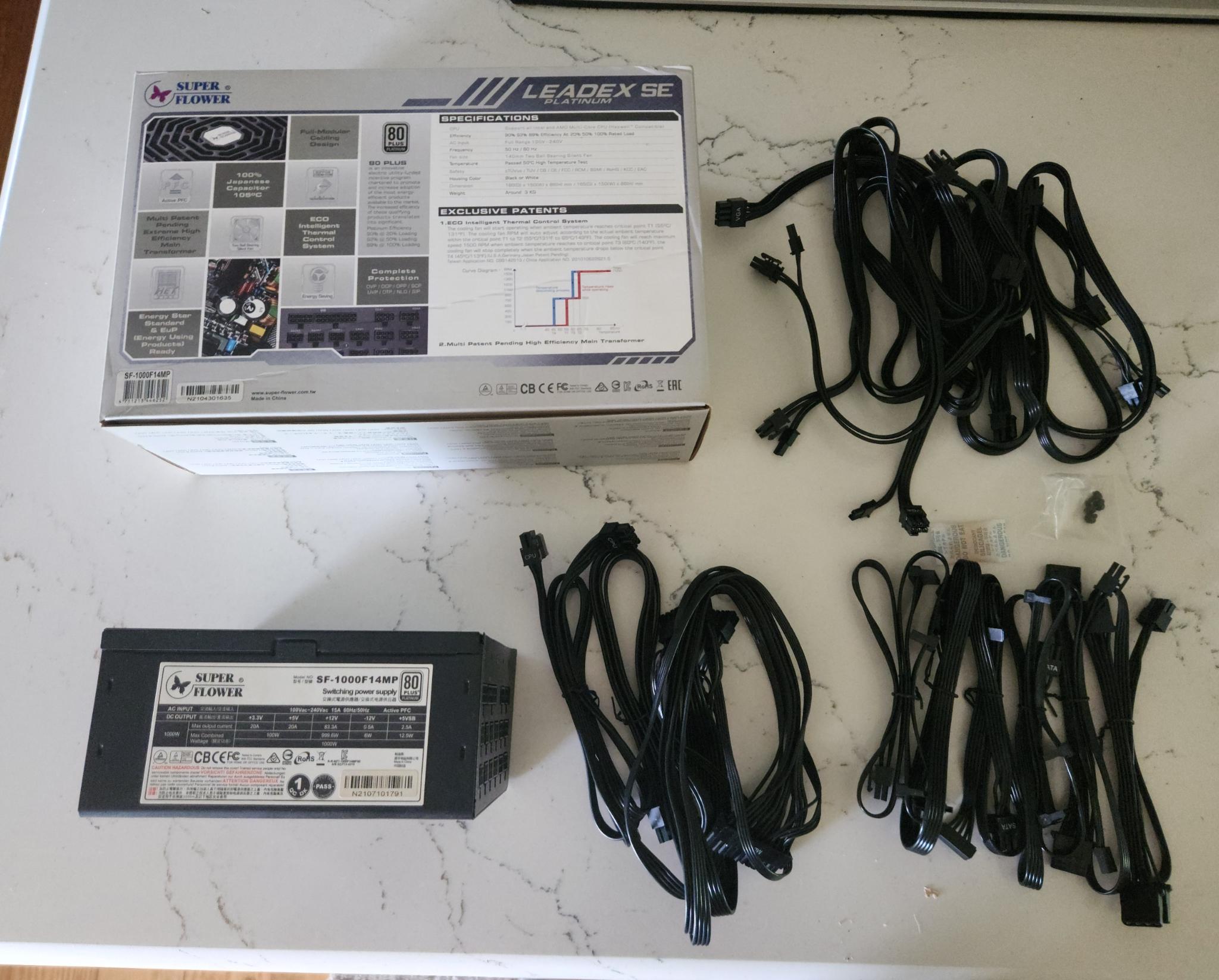SUPER FLOWER LEADEX SE PLATINUM 1000w PSU Fully-modular