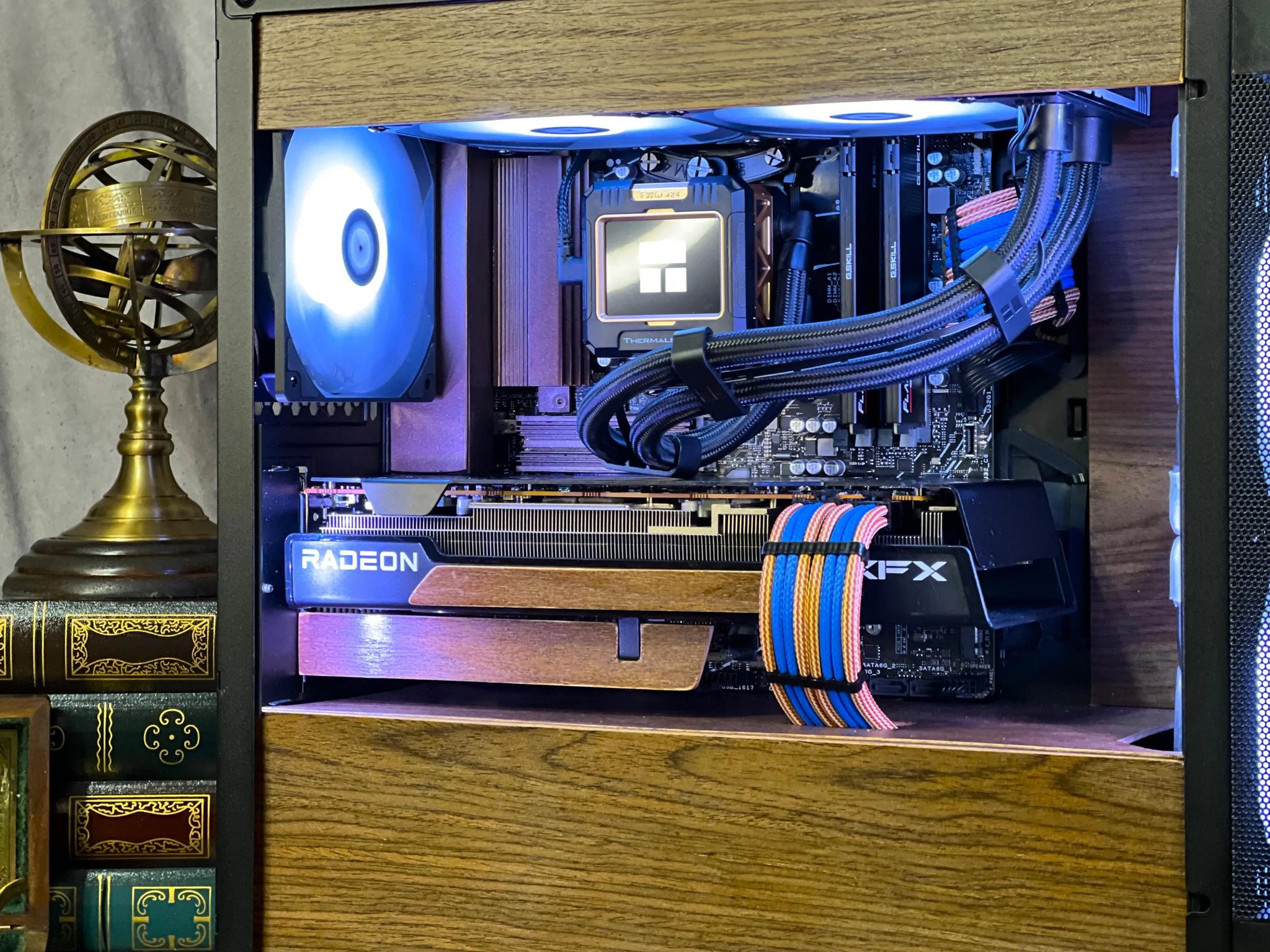 Custom Gaming PC - 9600X, RX 7700 XT 12GB, 32GB DDR5, 2TB Gen 4 NVMe, real walnut panels