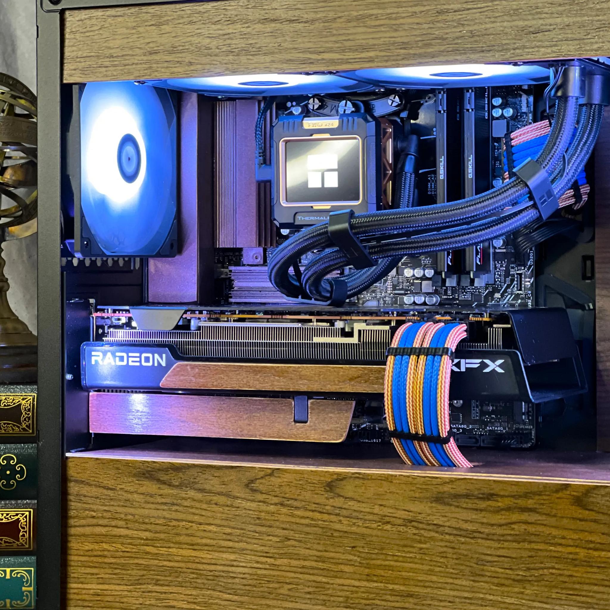 Custom Gaming PC - 9600X, RX 7700 XT 12GB, 32GB DDR5, 2TB Gen 4 NVMe, real walnut panels