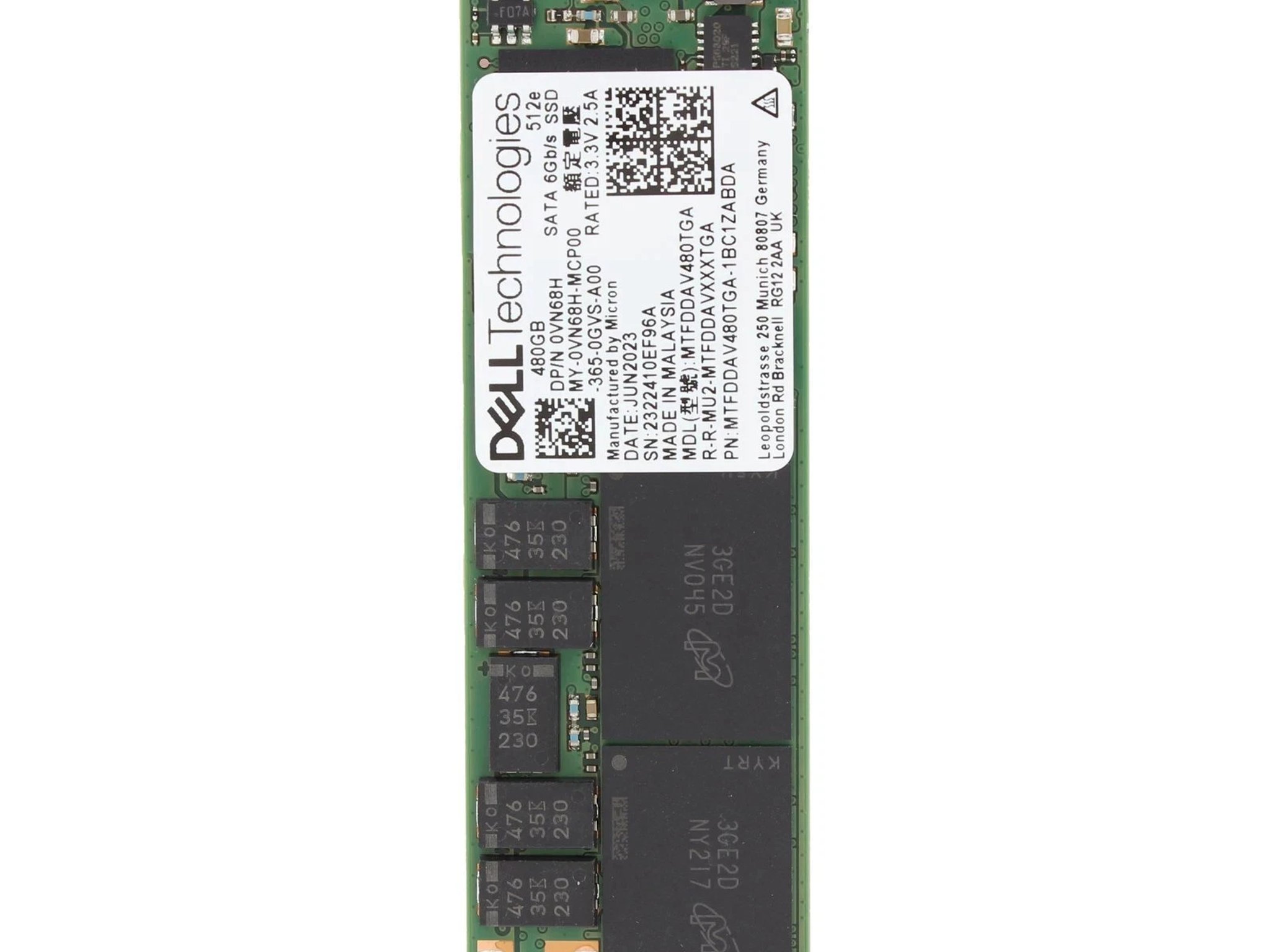 Dell PowerEdge R650/R750 M.2 BOSS-S2 Carrier 08C9R + (2) Dell VN68H 480GB SATA