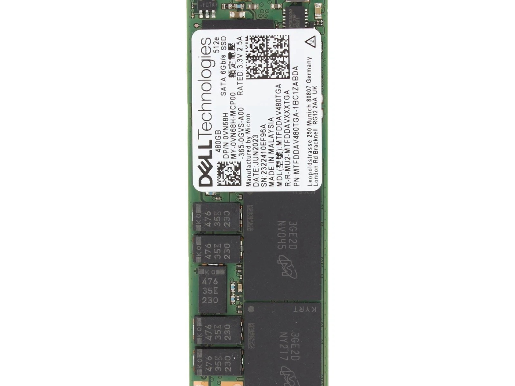 Dell PowerEdge R650/R750 M.2 BOSS-S2 Carrier 08C9R + (2) Dell VN68H 480GB SATA
