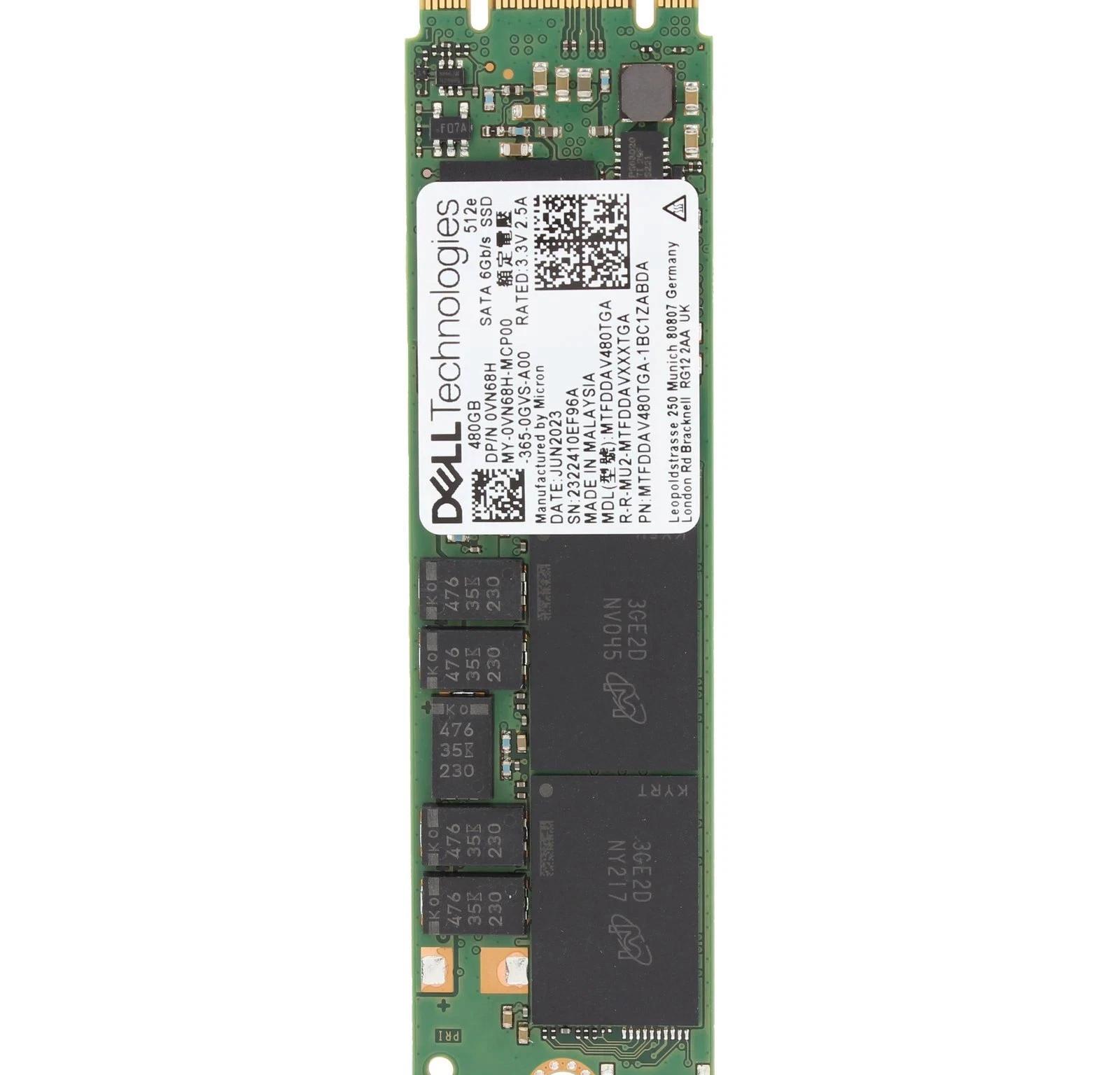 Dell PowerEdge R650/R750 M.2 BOSS-S2 Carrier 08C9R + (2) Dell VN68H 480GB SATA