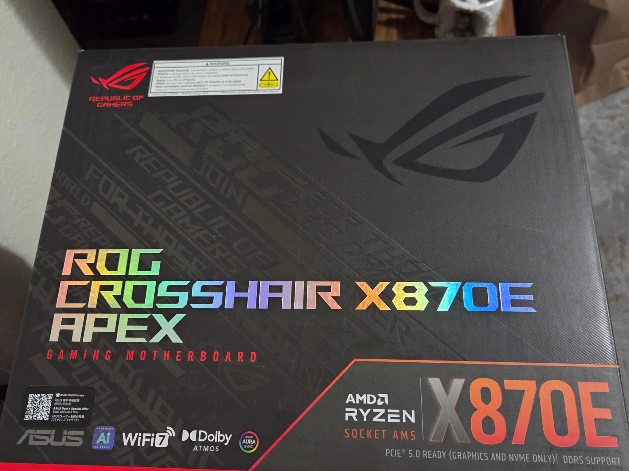 ASUS ROG Crosshair X870E APEX AM5 Motherboard