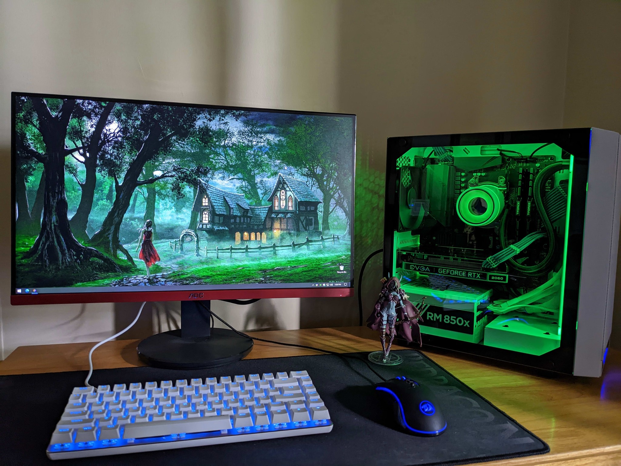 "Blue Ice": Ryzen 7 5800X | EVGA RTX 2060 KO Ultra | 500GB + 1TB NVMe SSDs | 32GB 3600MHz CL18 RAM