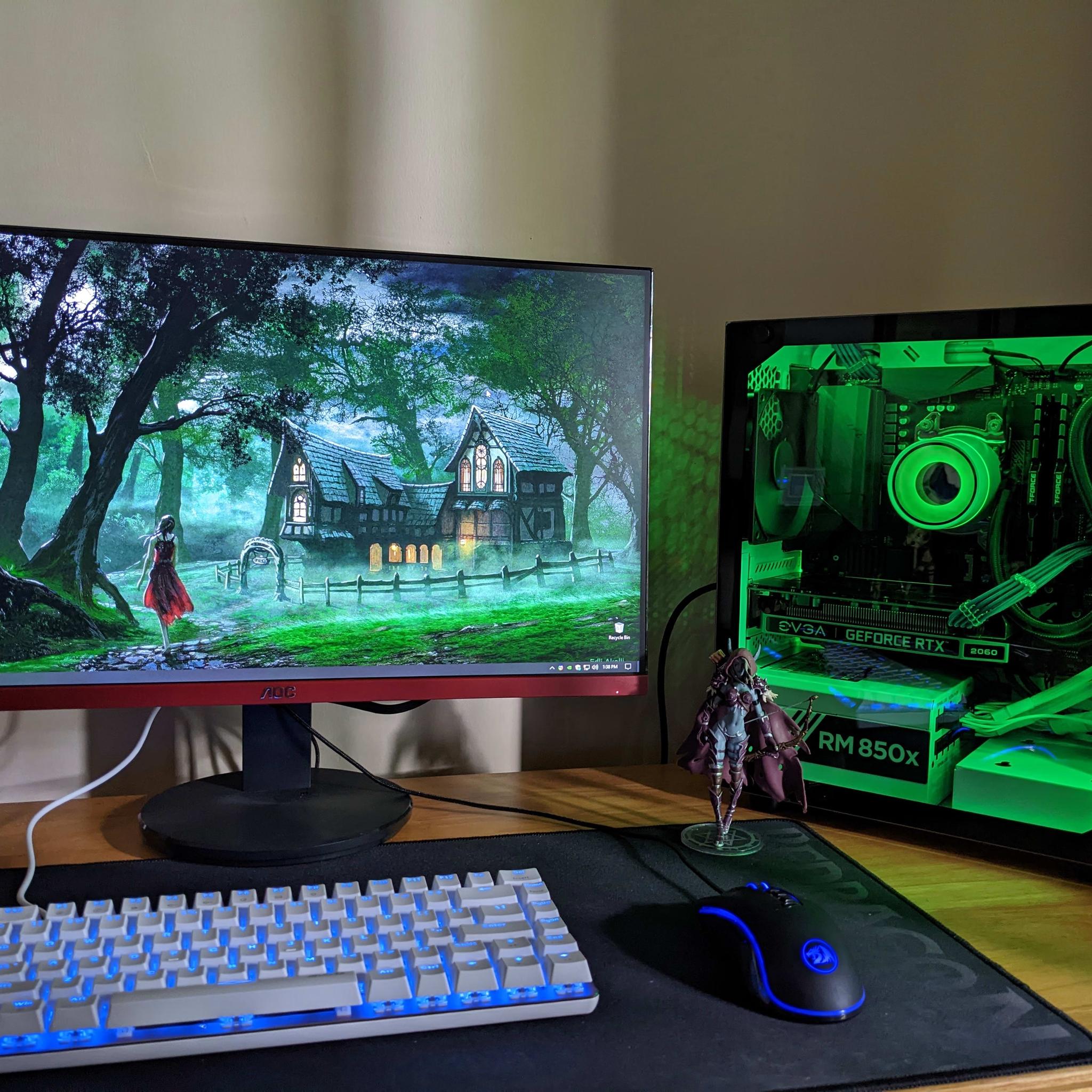 "Blue Ice": Ryzen 7 5800X | EVGA RTX 2060 KO Ultra | 500GB + 1TB NVMe SSDs | 32GB 3600MHz CL18 RAM