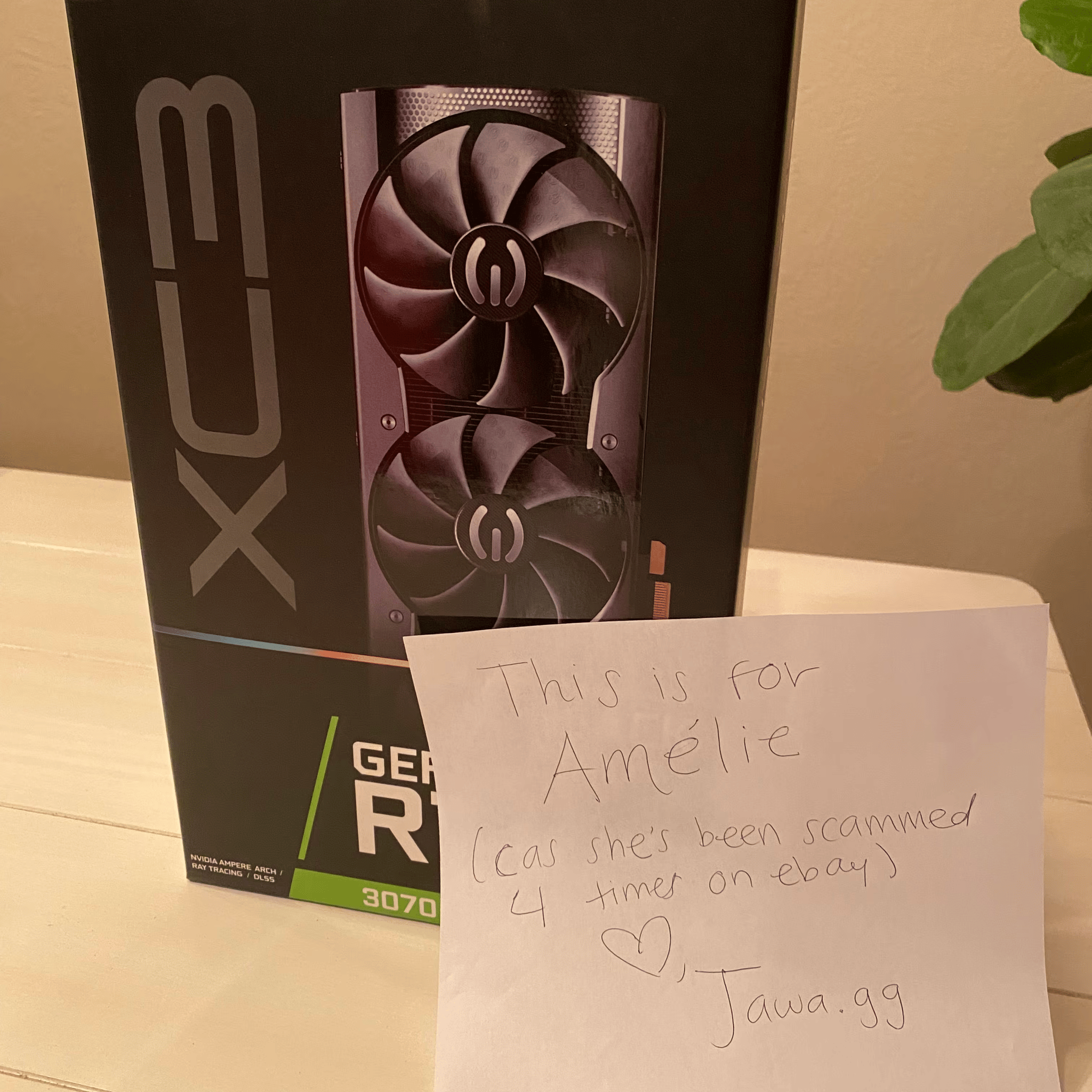 For Amelie: eVGA XC3 3070