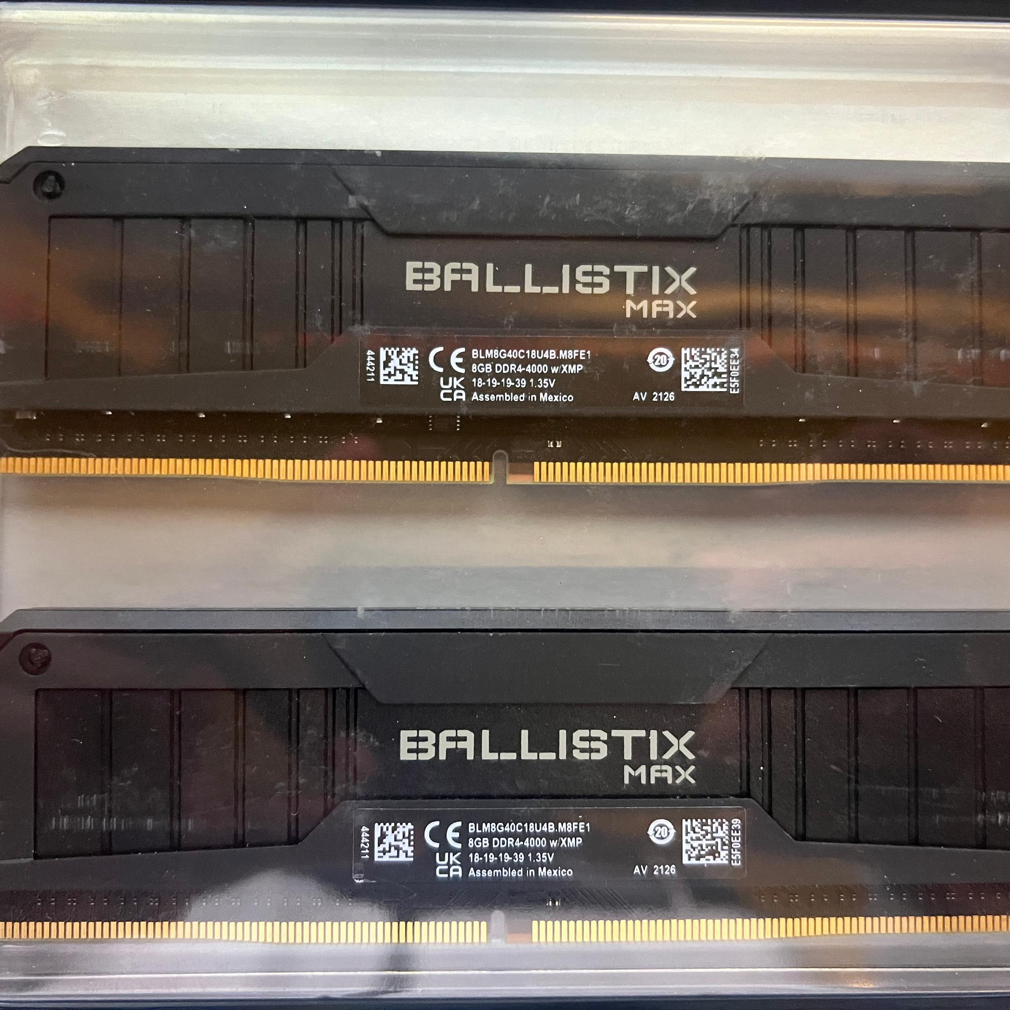 16GB (2x8GB) DDR4-4000MHz CL18 Crucial Ballistix MAX RAM Memory