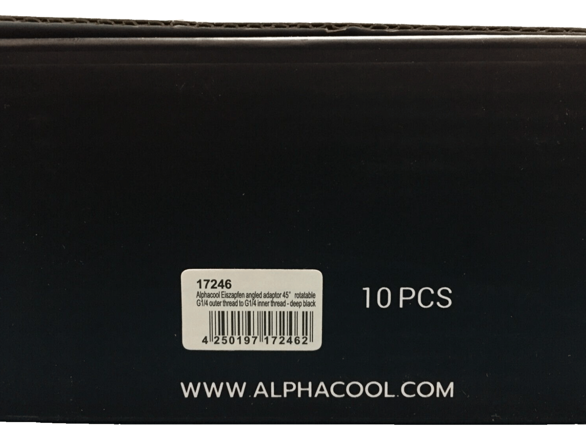 Alphacool 45 Degree Rotatable Angled Fitting G1/4 Black 10-Pack 17246