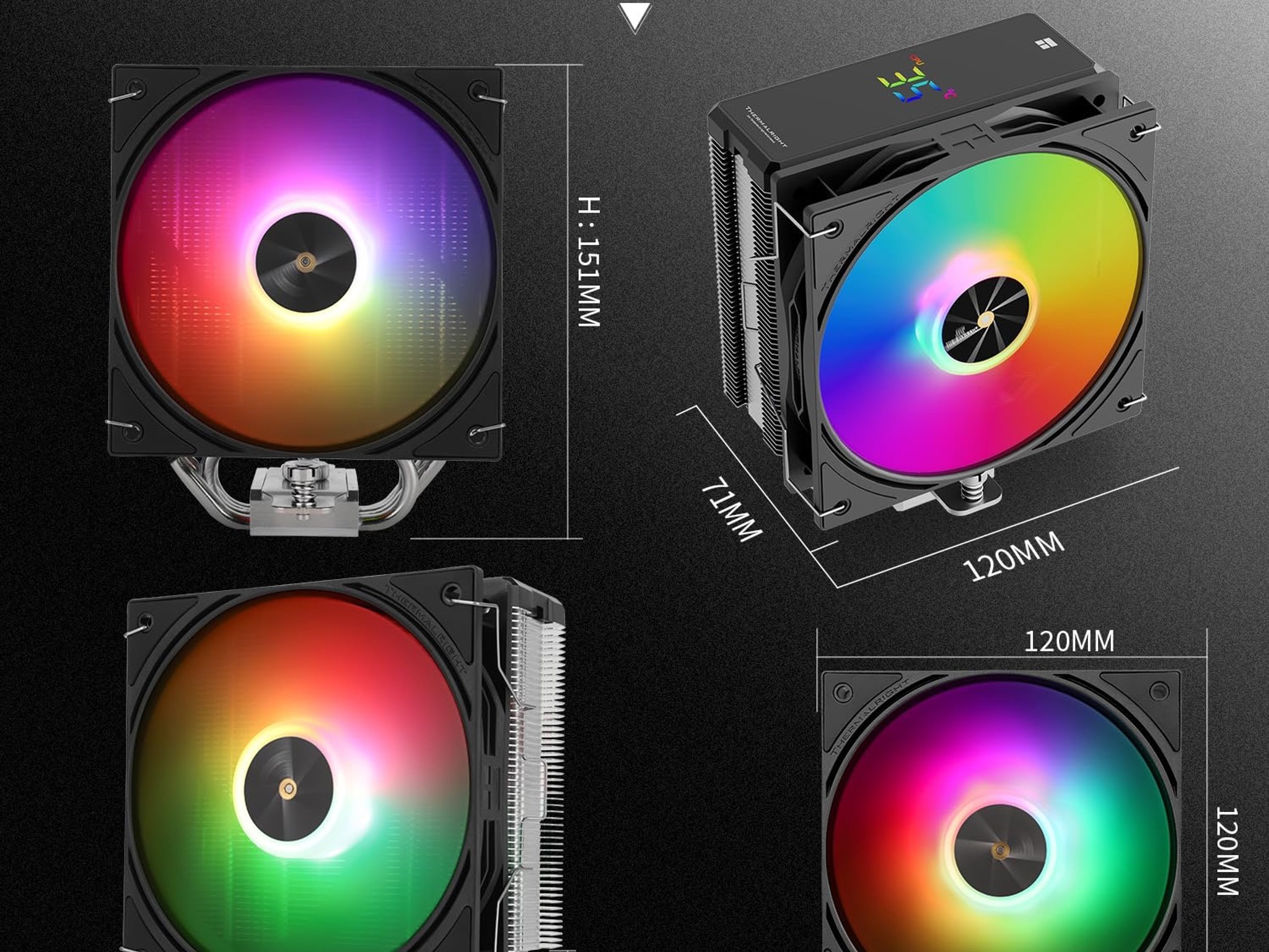 Thermalright Assassin X 120 R Digital ARGB Black CPU Air Cooler