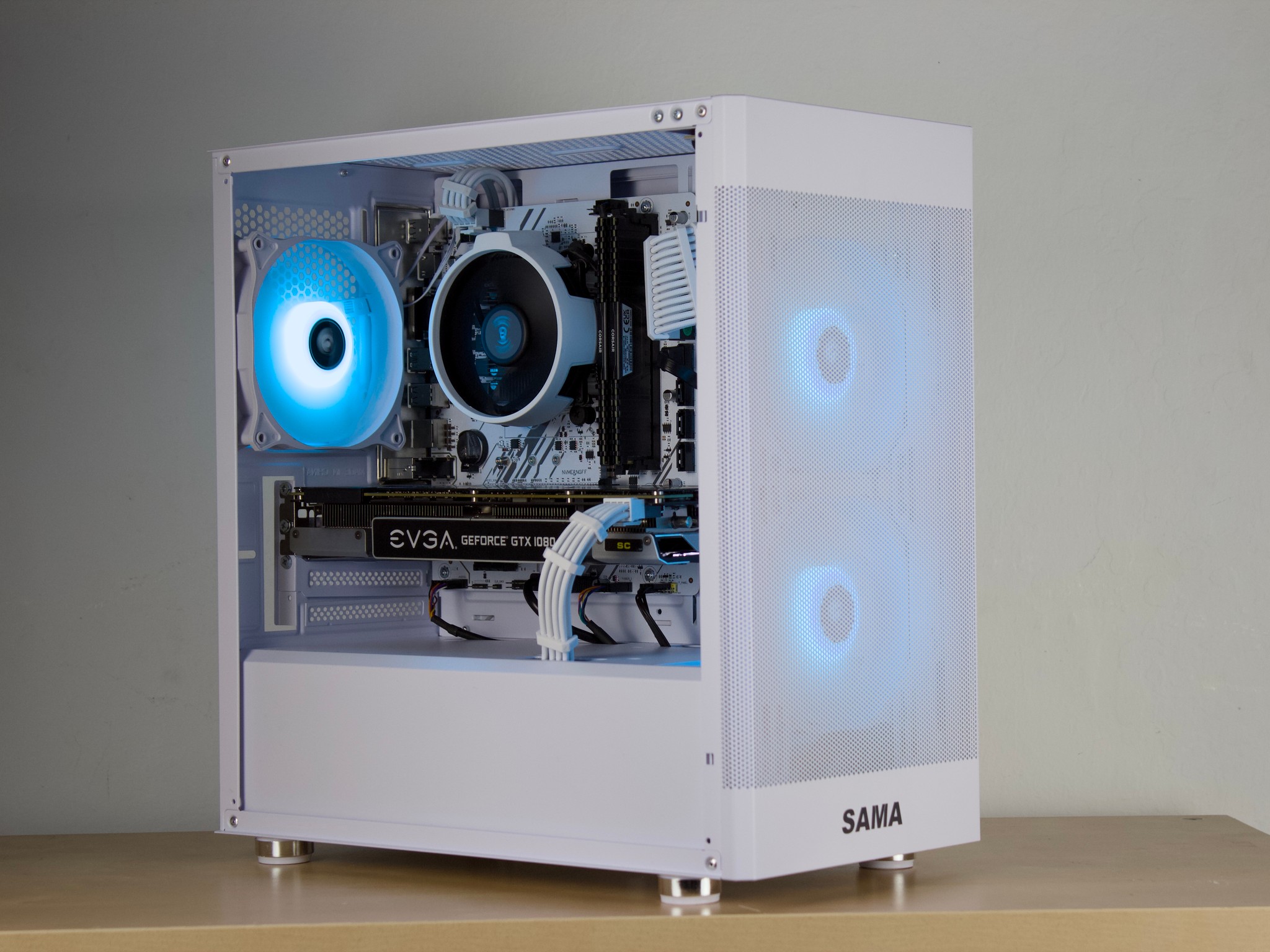 ❄️🧊Budget White PC - GTX 1080, Ryzen 5 2600, 16GB DDR4, 1TB SSD❄️🧊- WiFi/BT