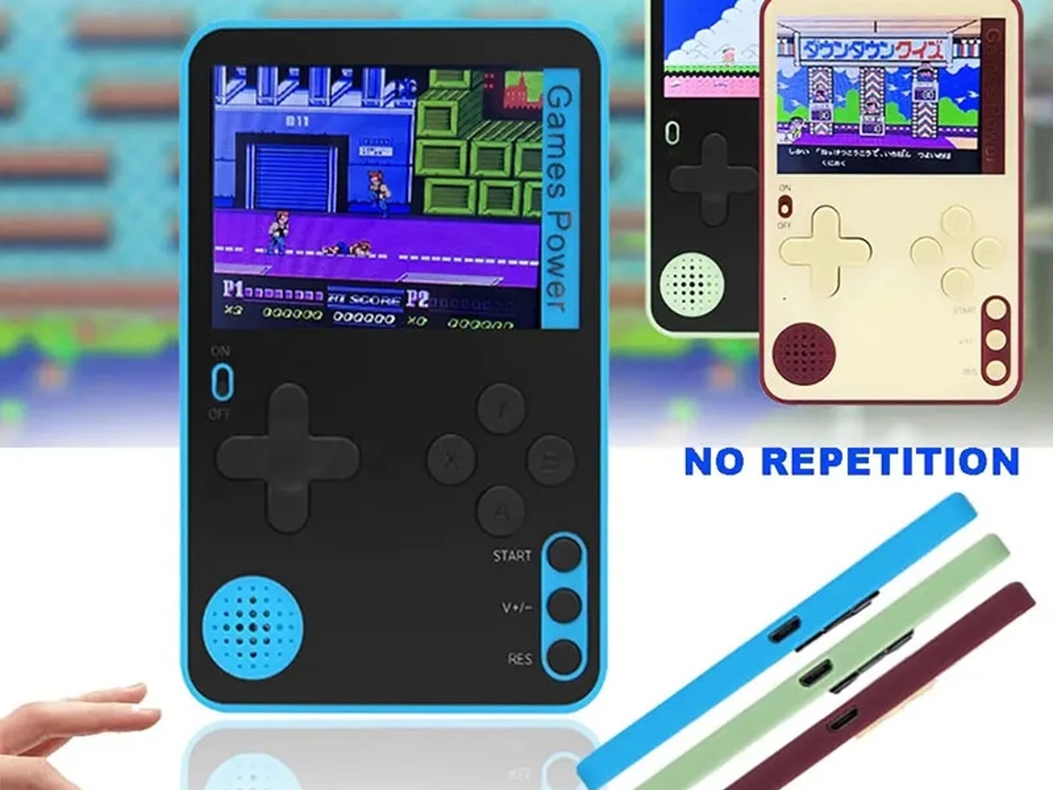 Super thin portable gaming handheld console