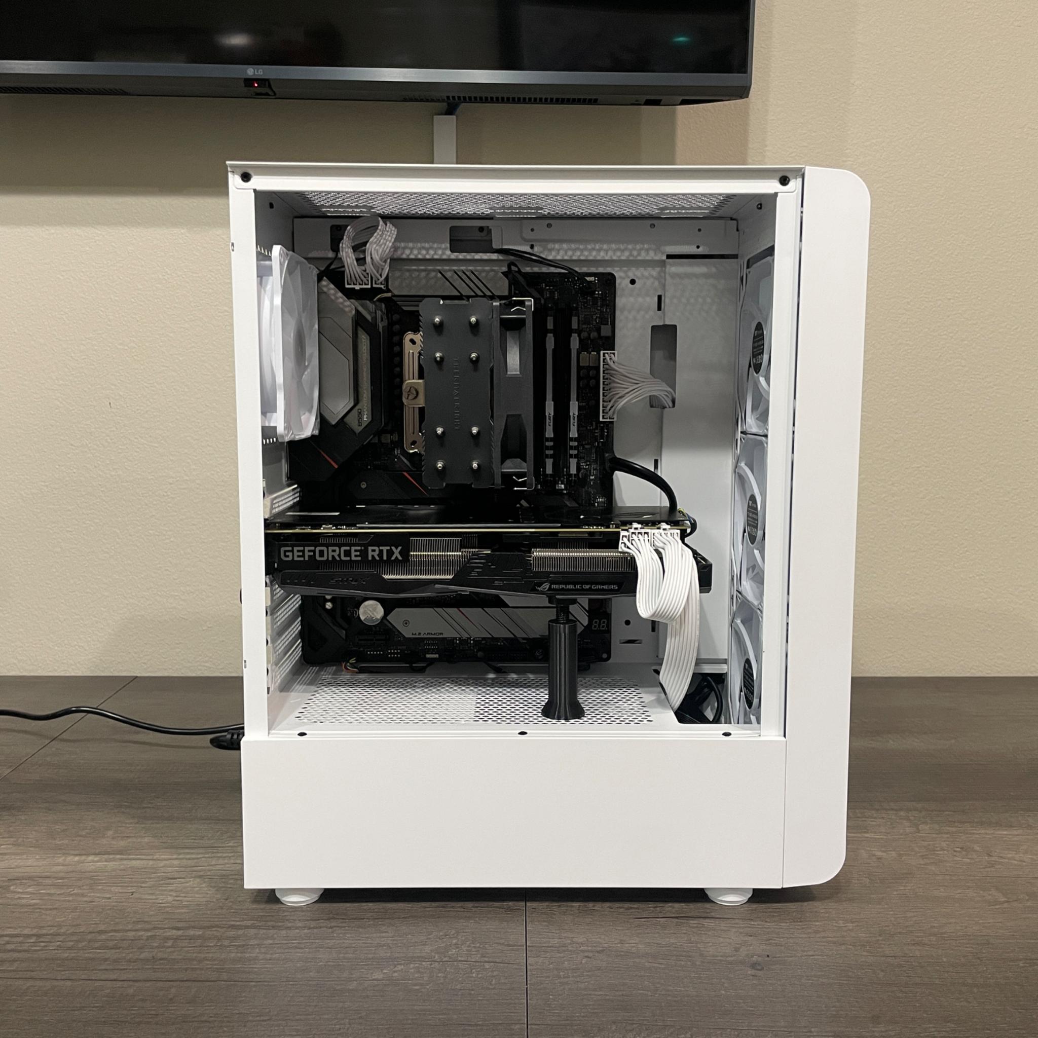 Custom White Gaming PC / ASROCK PG Velocita / Ryzen 7 3700X / RTX 2070 / 16GB / 1TB / Windows 11 Pro