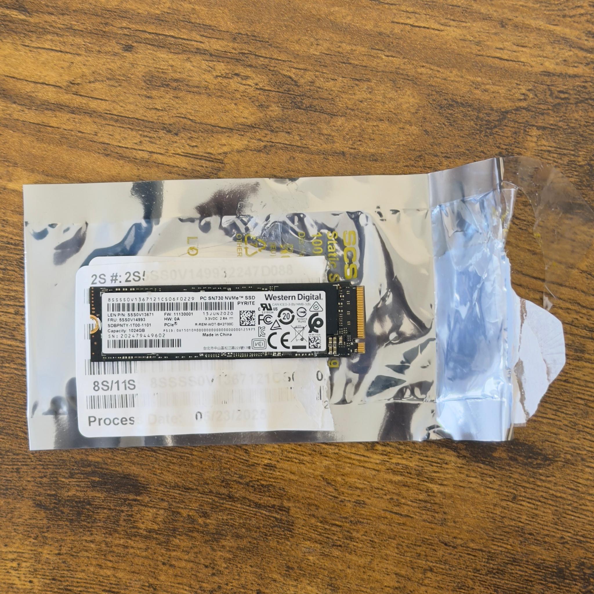 WD SN730 1T M.2 PCIe SSD