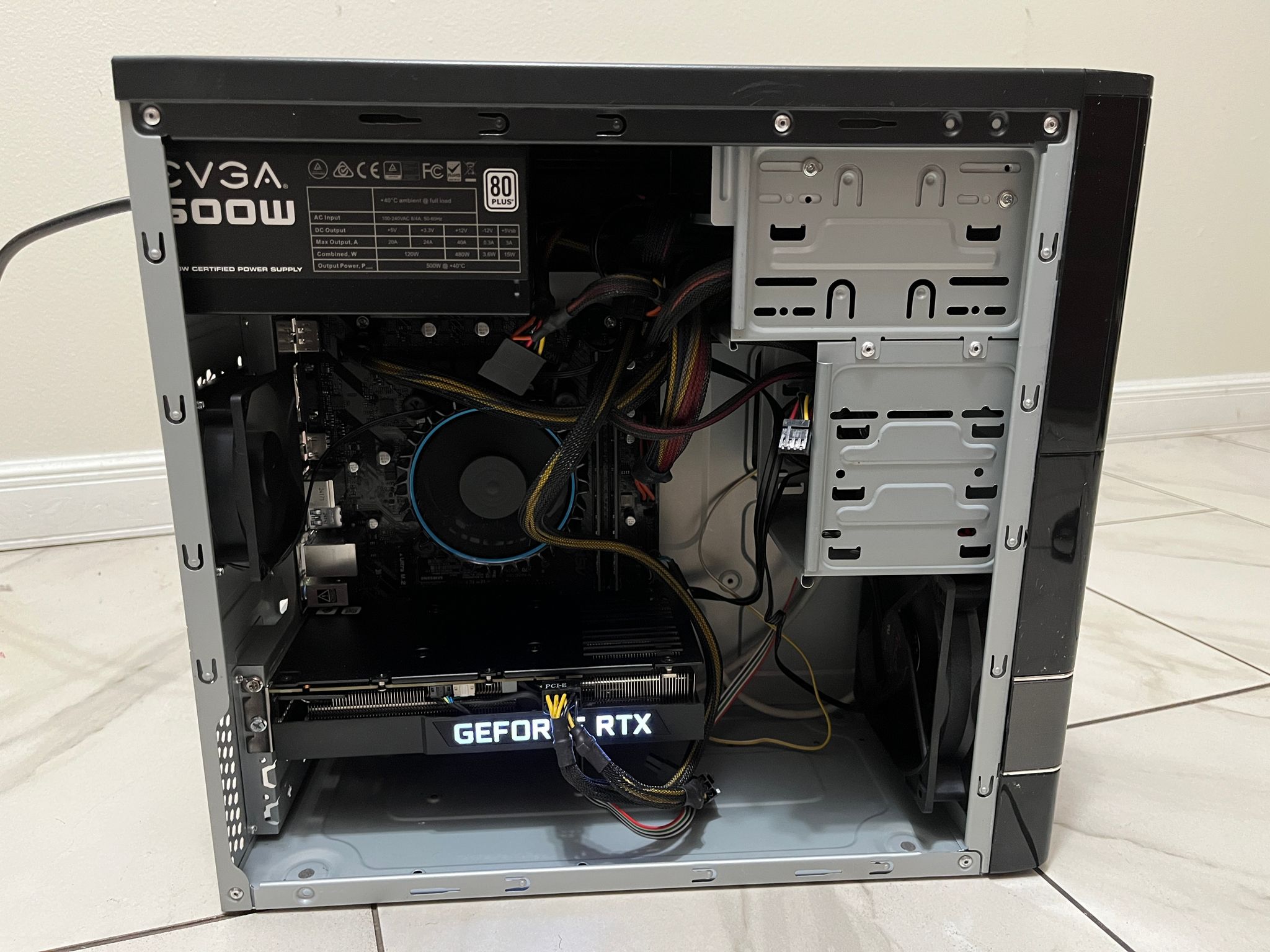 NVIDIA RTX 3060 Ti, Intel i3-12100, 16GB RAM, 512GB SSD - High FPS Sleeper Gaming PC w/ Wi-Fi & BT