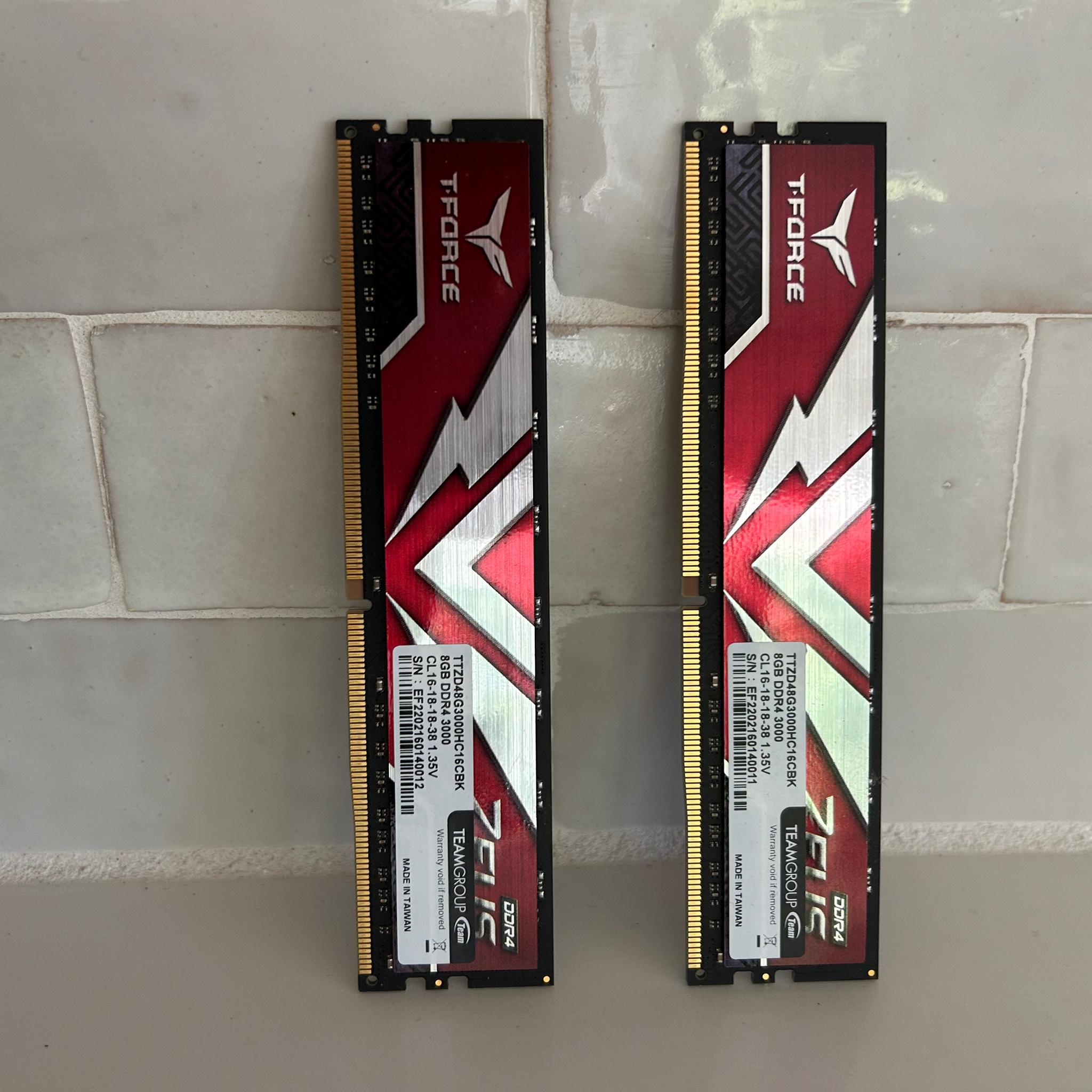 TEAMGROUP T-Force Zeus DDR4 16GB Kit (2 x 8GB) 3000MHz (PC4 24000) CL16 Desktop Gaming Memory Module