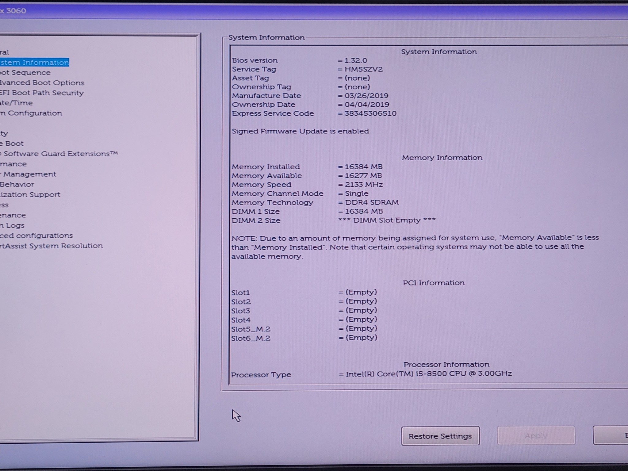 Dell Optiplex 3060 Intel i5-8500 3.0GHZ | 16GB RAM | 120GB SSD | WIN 11 PRO | Gaming