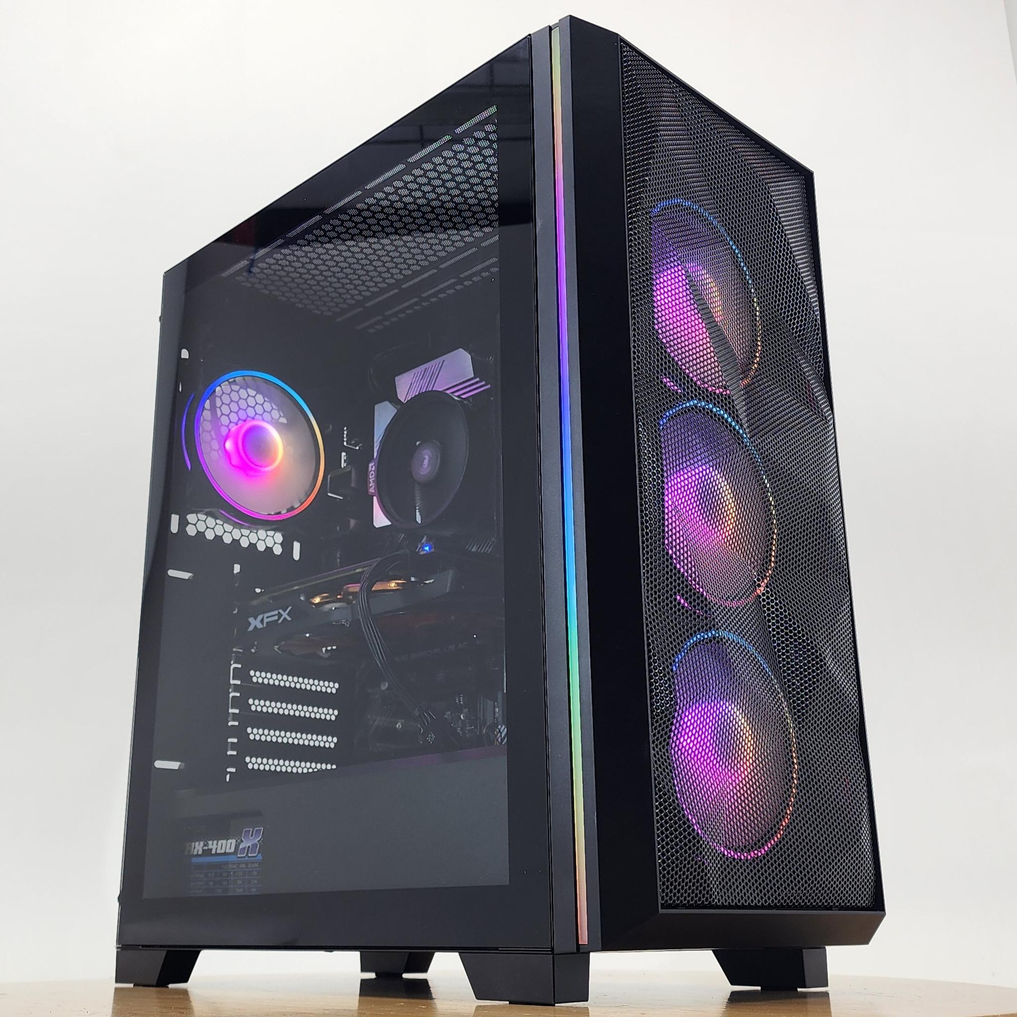 Gaming PC Ryzen 5 5600X 16GB RAM 256GB SSD RX 580 8GB Windows 11 Computer