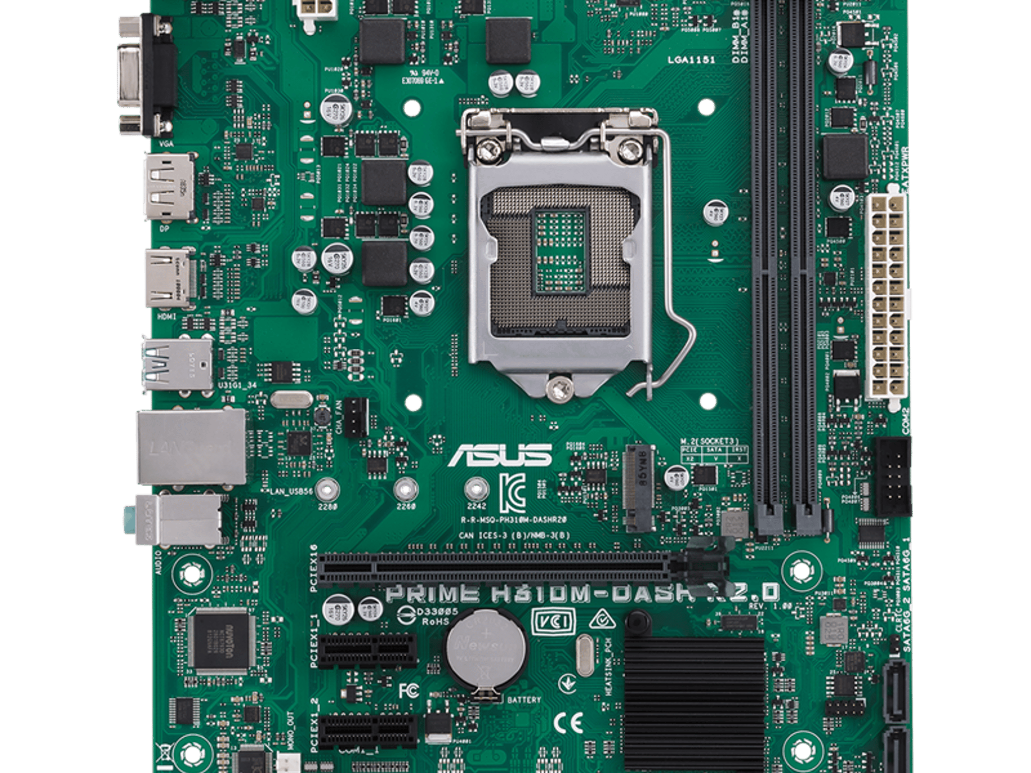 ASUS PRIME H310-DASH R2.0 Intel LGA 1151 H310 Micro-ATX Desktop Motherboard
