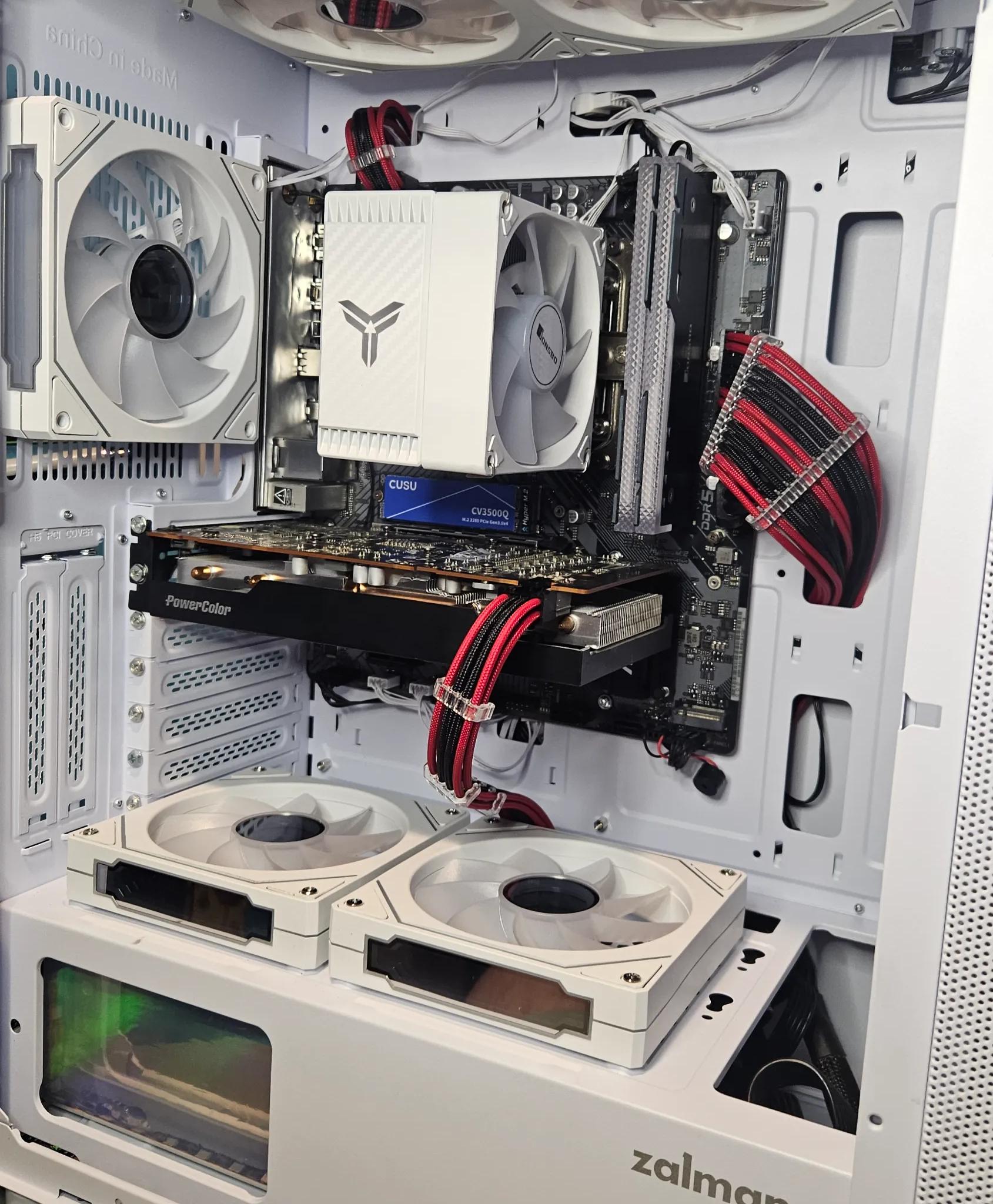 Fresh build Zalman i4 TG with Ryzen 5 8500G/RX 6600XT/32gigs ram/1Tb NVME