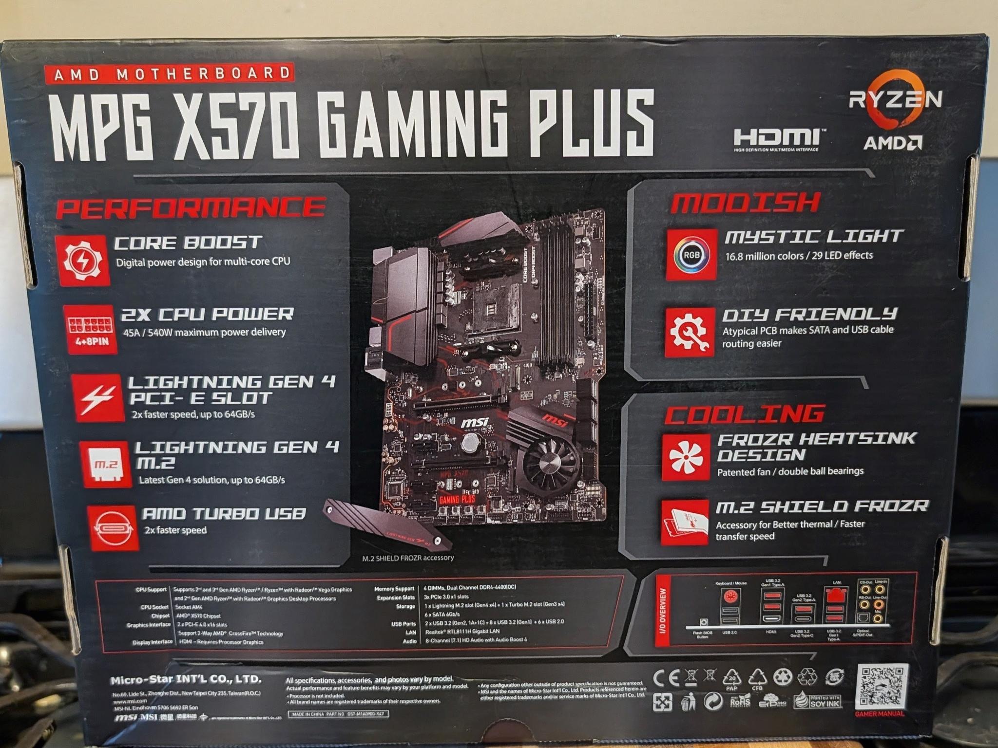AM4 X570 MSI MPG Gaming Plus Full ATX