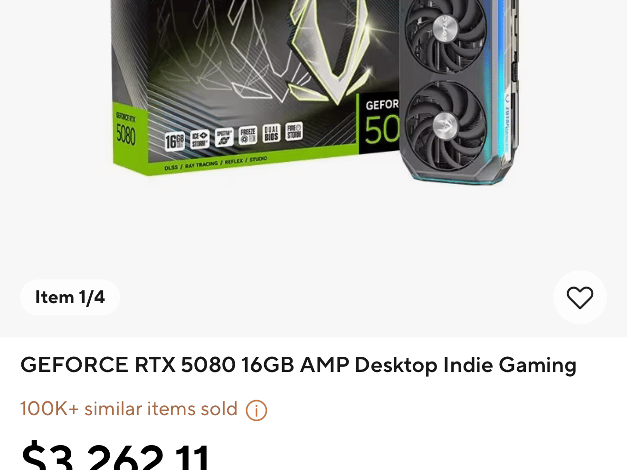ZOTAC GAMING GeForce RTX 5080 AMP Extreme INFINITY ULTRA