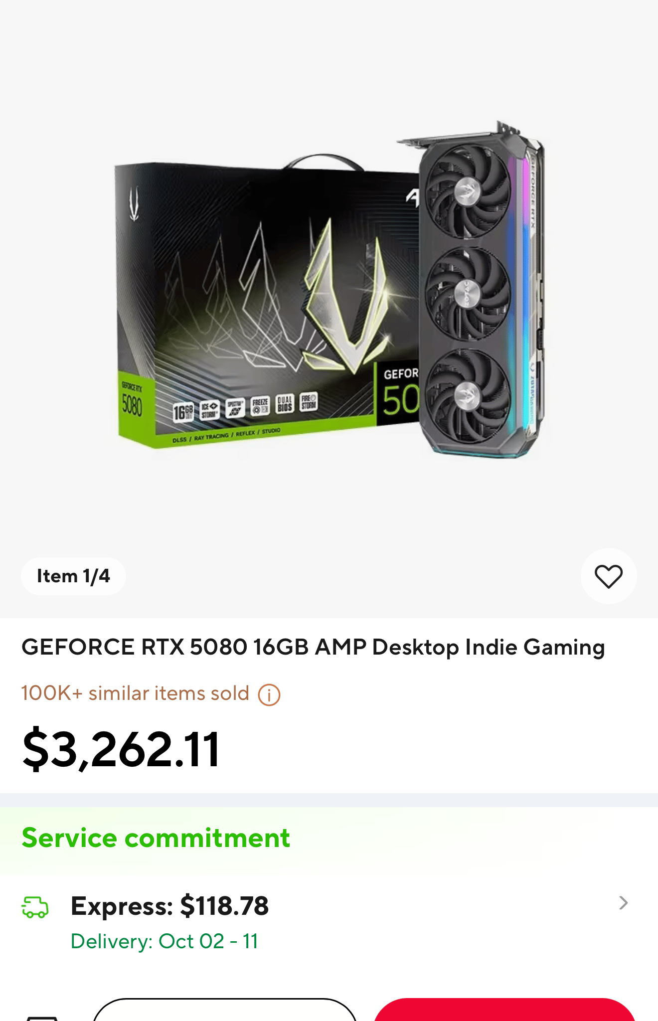ZOTAC GAMING GeForce RTX 5080 AMP Extreme INFINITY ULTRA