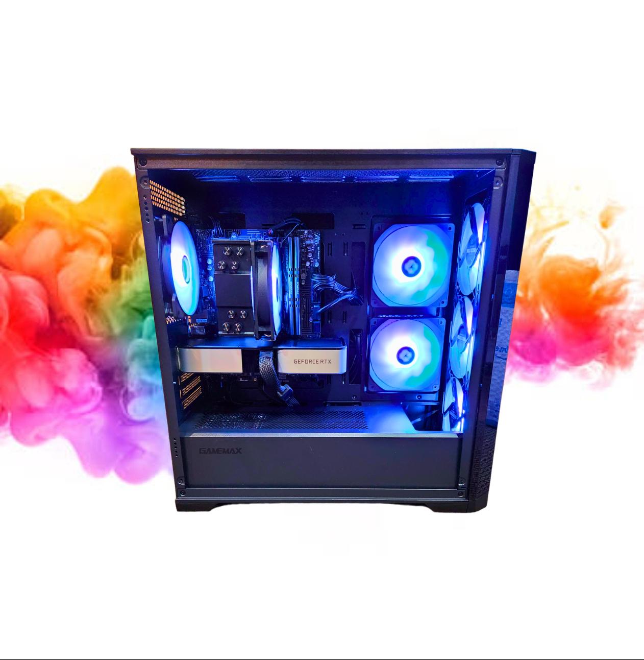 SALE: RTX 3060 TI + i5 11400 + 16GBs DDR4 RAM + 512GB SSD + 7 RGB Fans ( Black RGB Gaming PC )