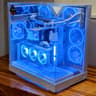 🤍⚡ White RGB 1440p Gaming Beast – 7800X3D • RX 9070 XT • Dual LCD