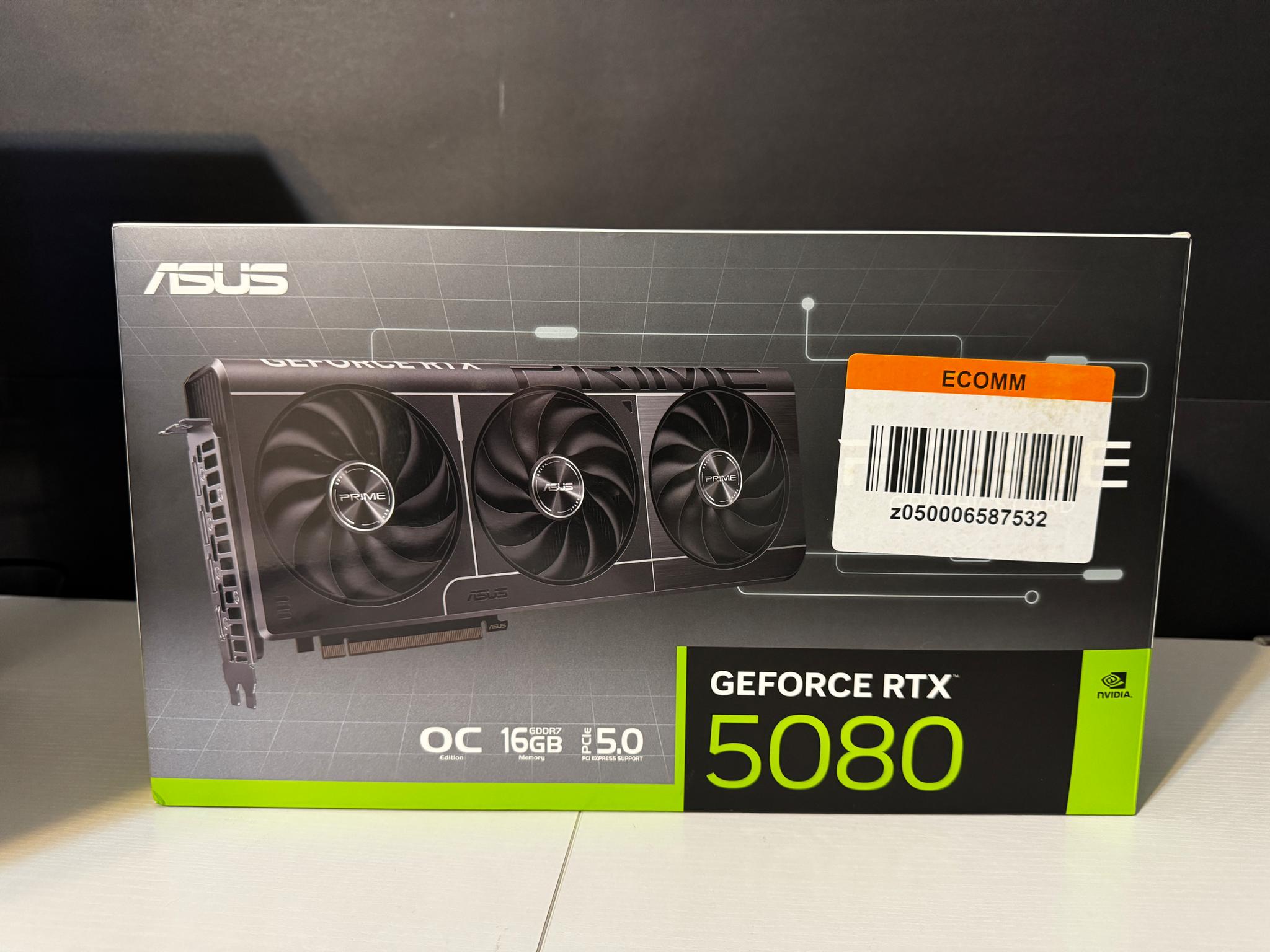 ASUS PRIME GeForce RTX™ 5080 16GB GDDR7 OC Edition