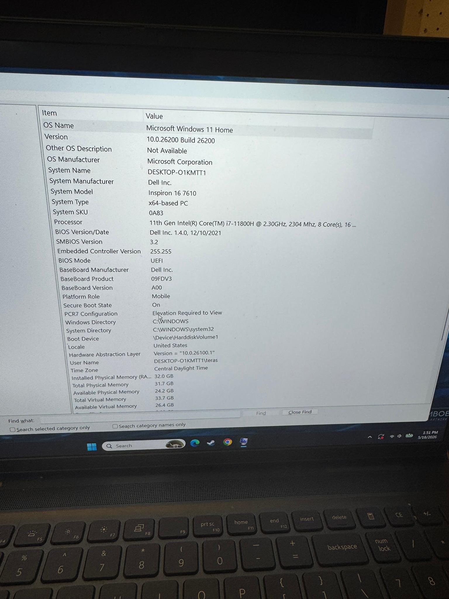Great Laptop i7-1180H / RTX3060 / 32bg DDR4 - Inspiron 16 7610 touch pad is touchy