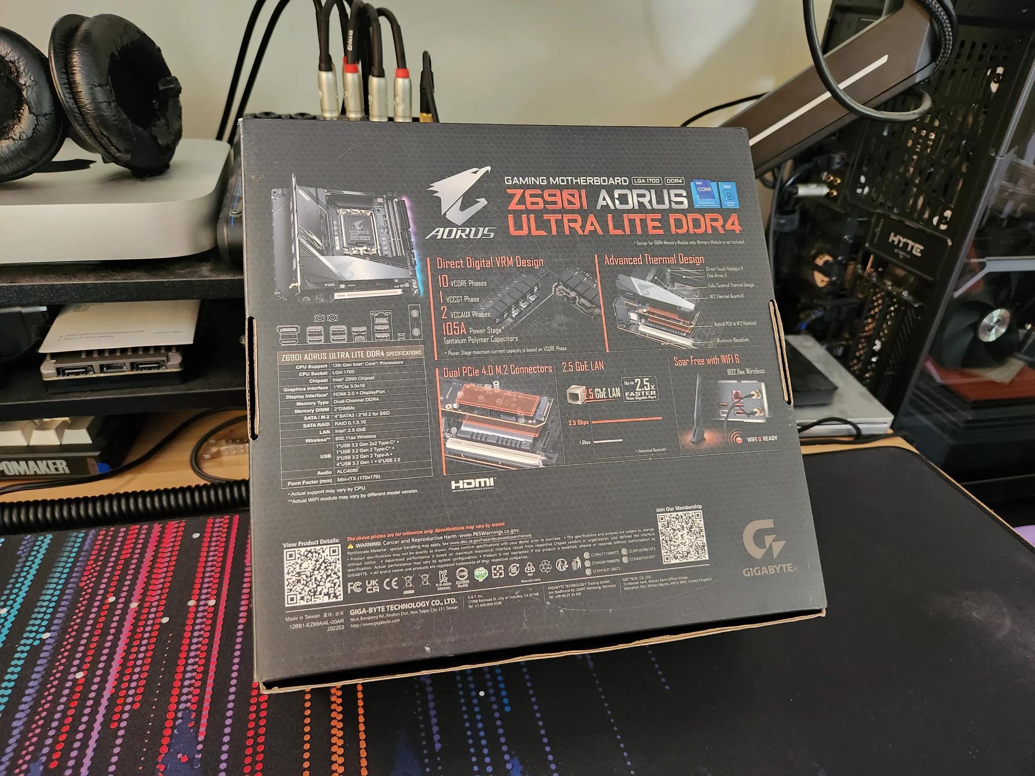 Gigabyte Z690I AORUS Ultra Lite DDR4 Mini-ITX LGA1700