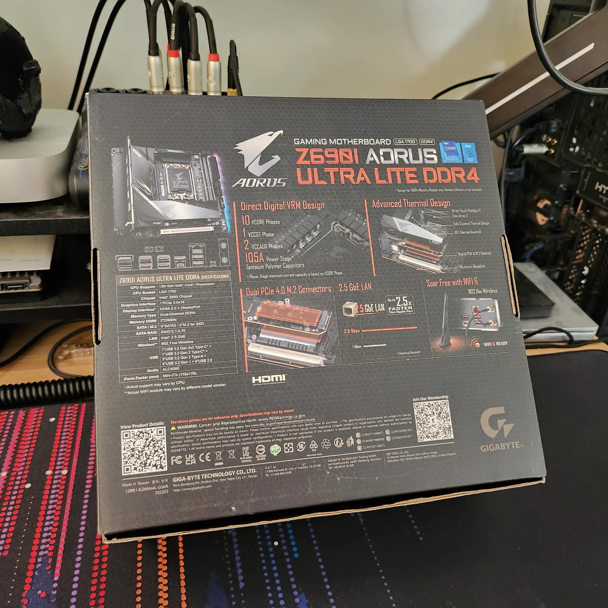 Gigabyte Z690I AORUS Ultra Lite DDR4 Mini-ITX LGA1700