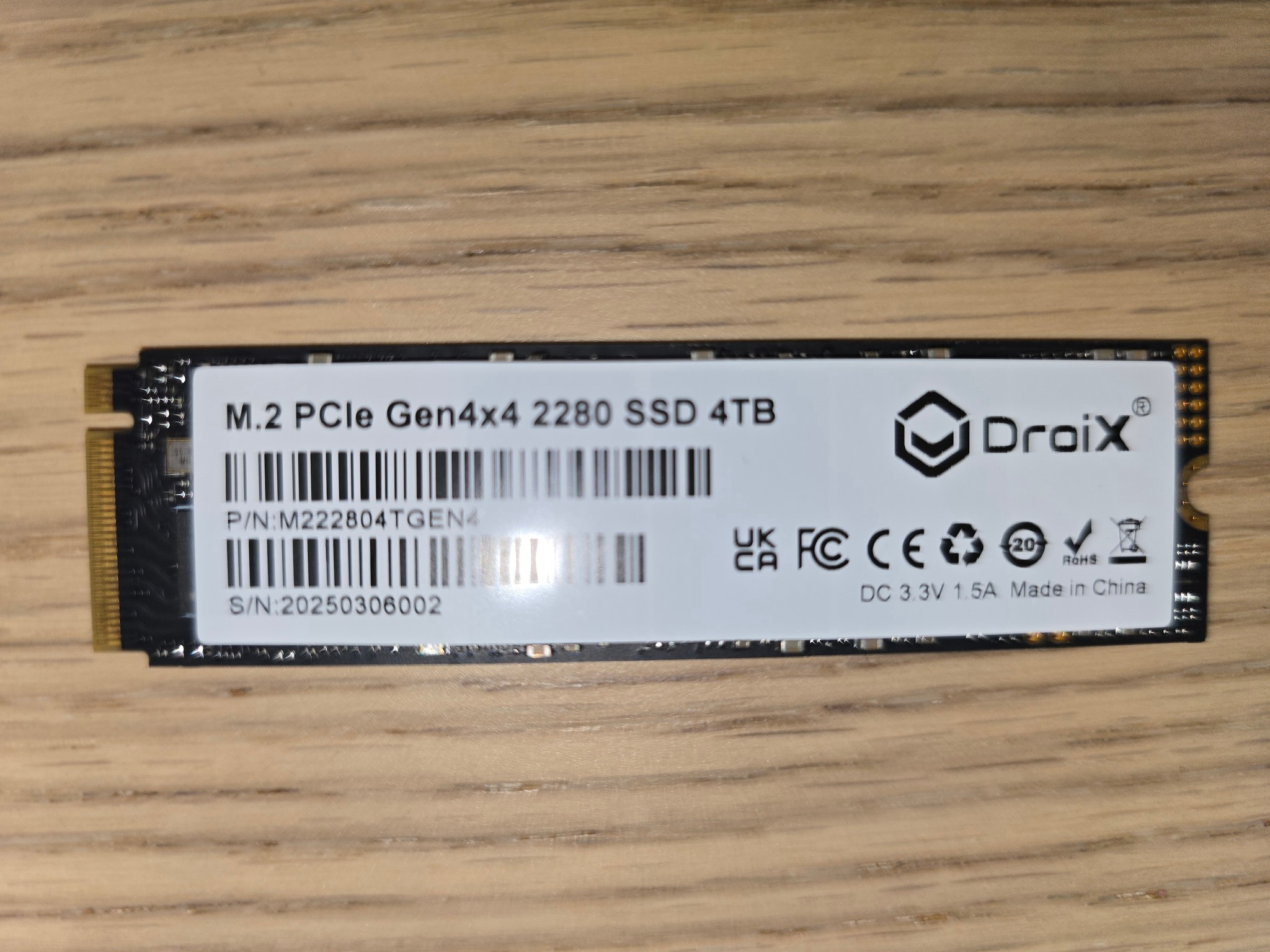 Gen4 x4 2280 M.2 PCIe SSD 4TB Droix