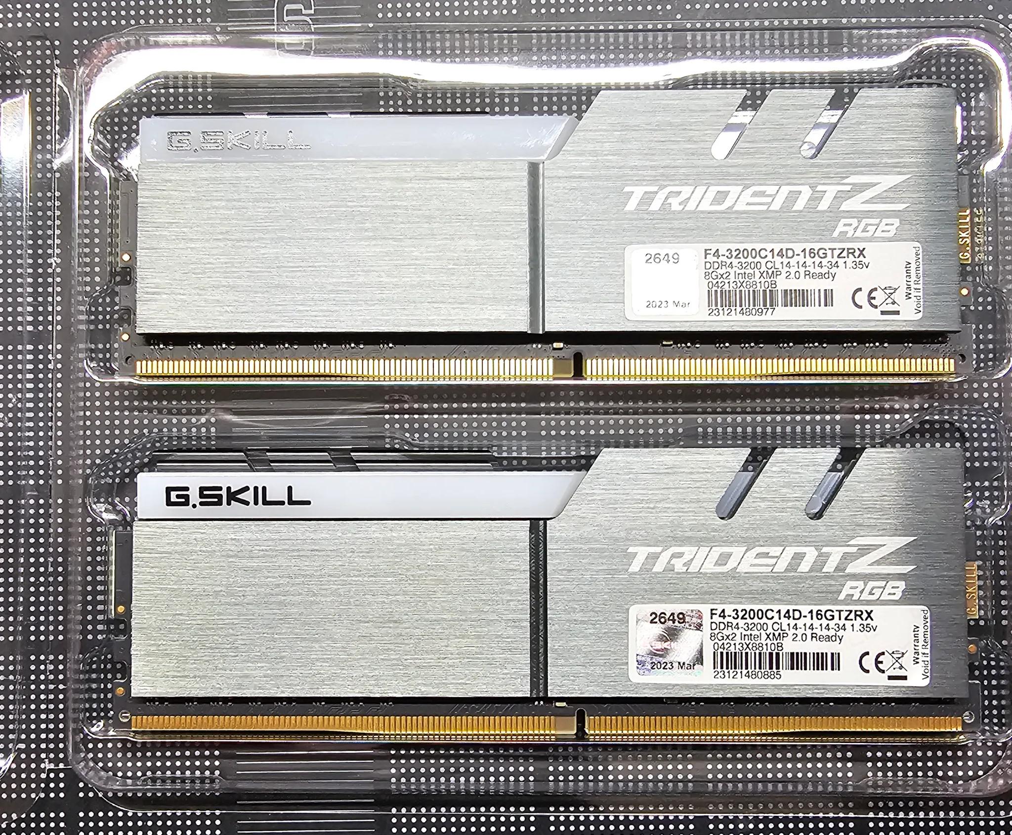 G.Skill Trident Z RGB 16GB (2x8GB) DDR4 3200 CL14 - F4-3200C14D-16GTZRX