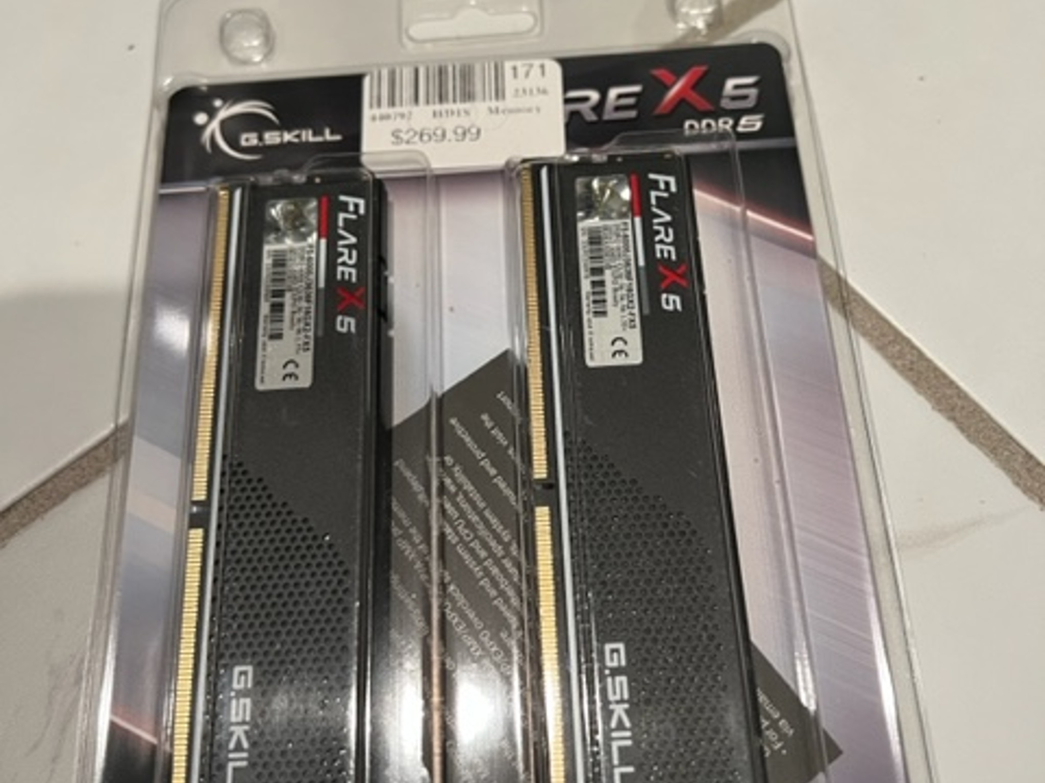 G.Skill Flare X5 Series 32GB (2 x 16GB) DDR5-6000 PC5-48000 CL36 Dual Channel Desktop Memory Kit