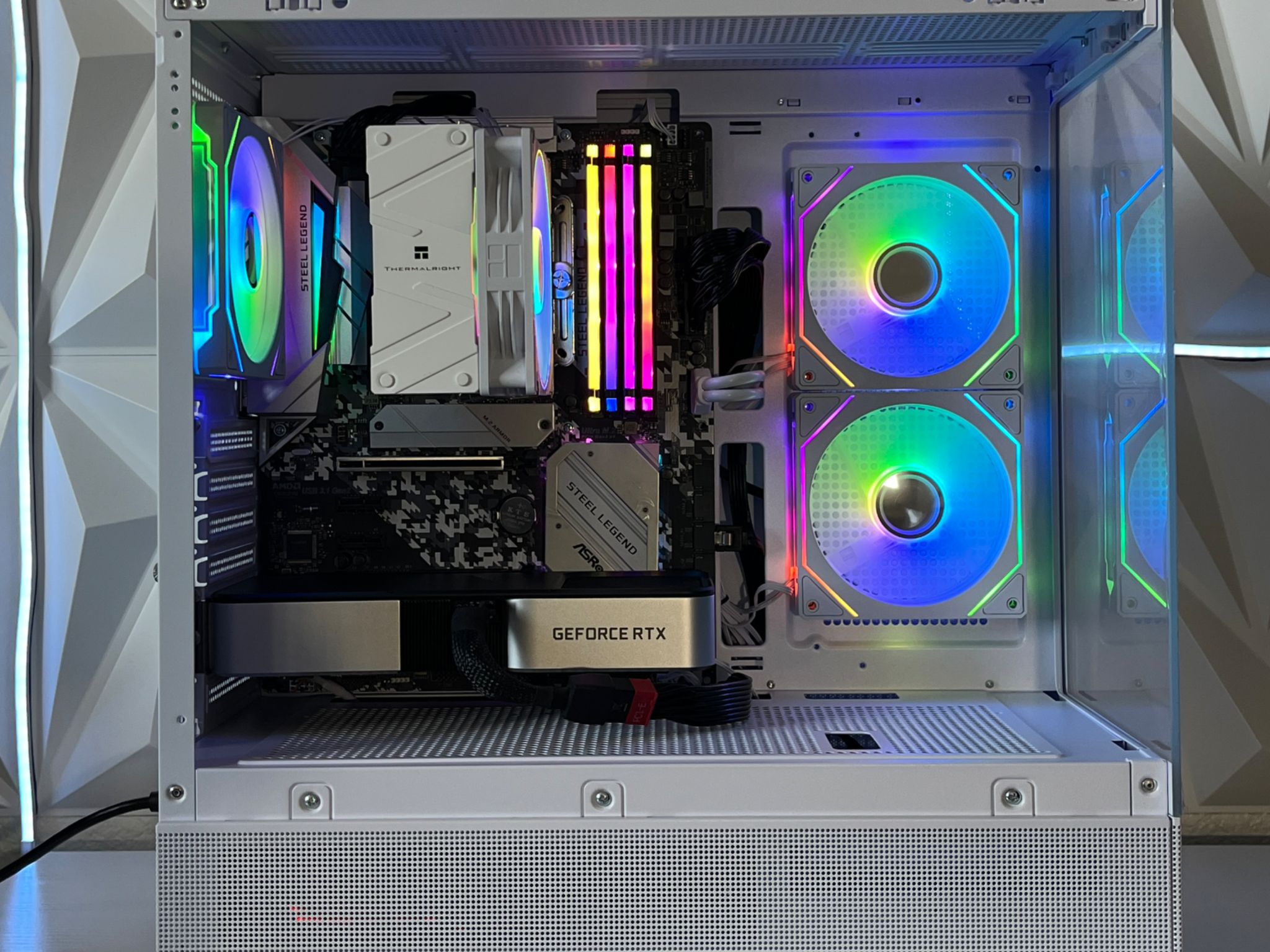 RTX 3060 Ti 8GB, Ryzen 5 5600X, 32GB RAM | White RGB Gaming Computer/PC